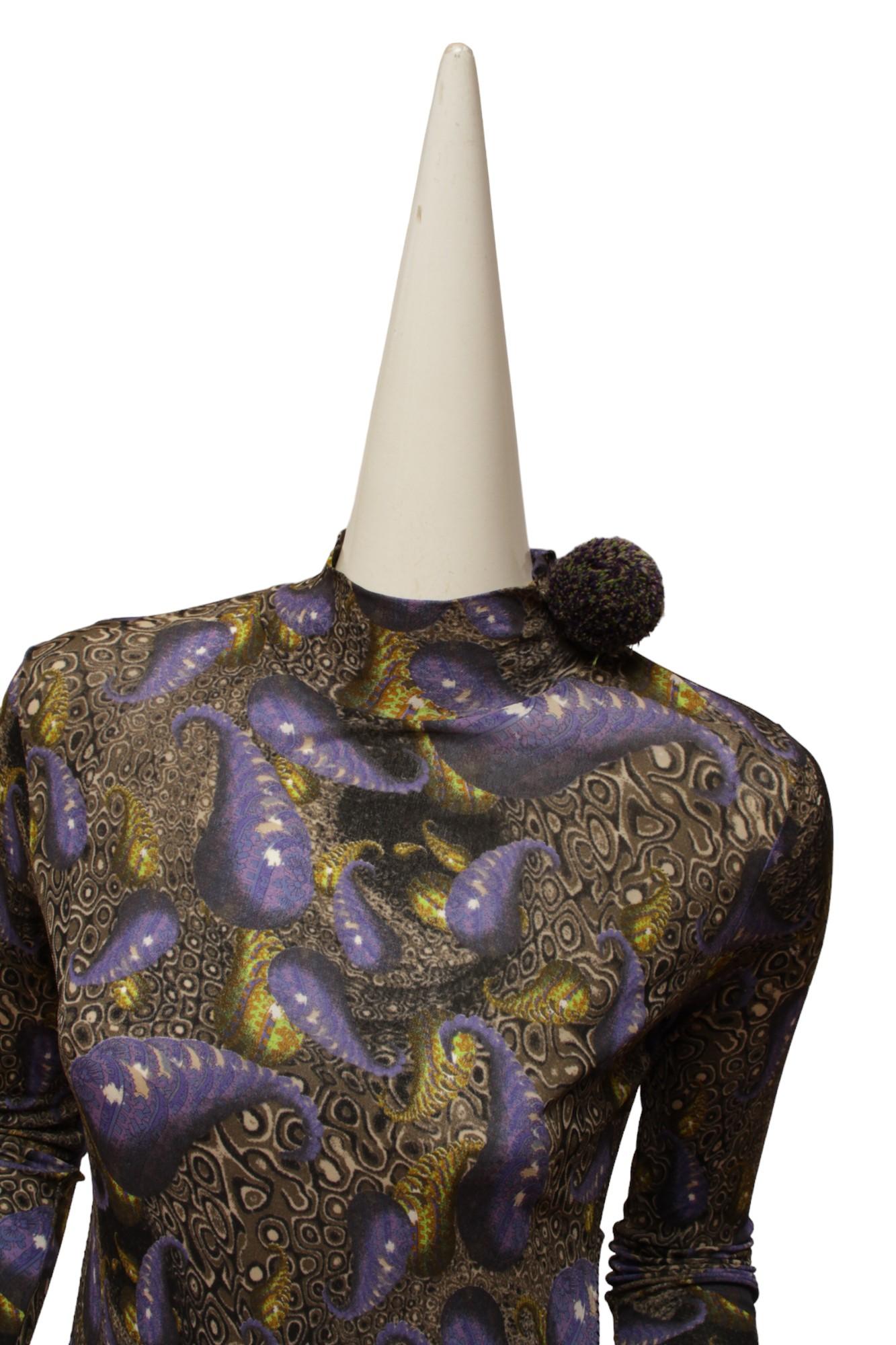 JEAN PAUL GAULTIER, MAILLE, très rare, robe longue à double fente, taille haute Pour femmes en vente