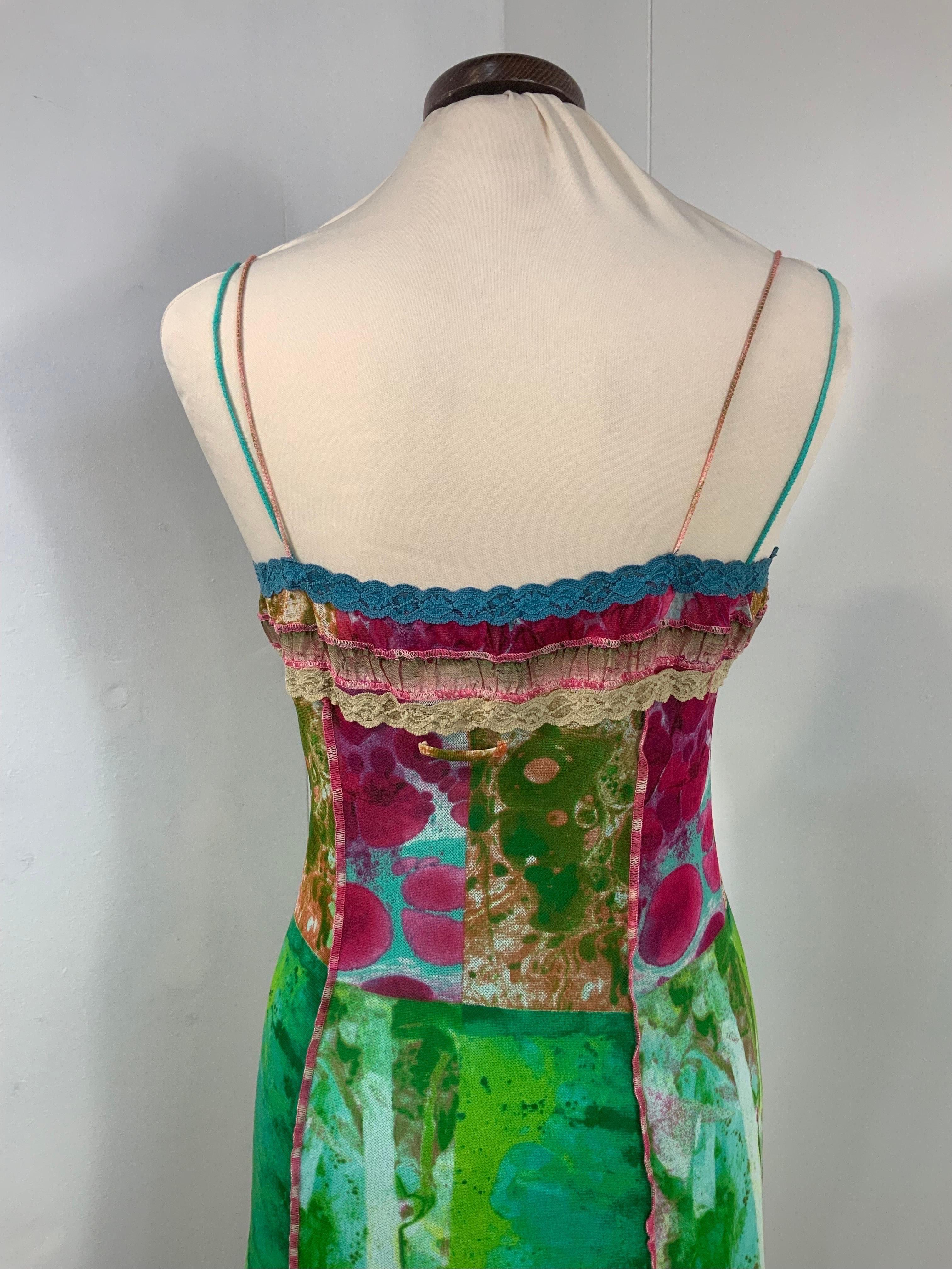 Jean Paul Gaultier MAILLE vintage print dress  1