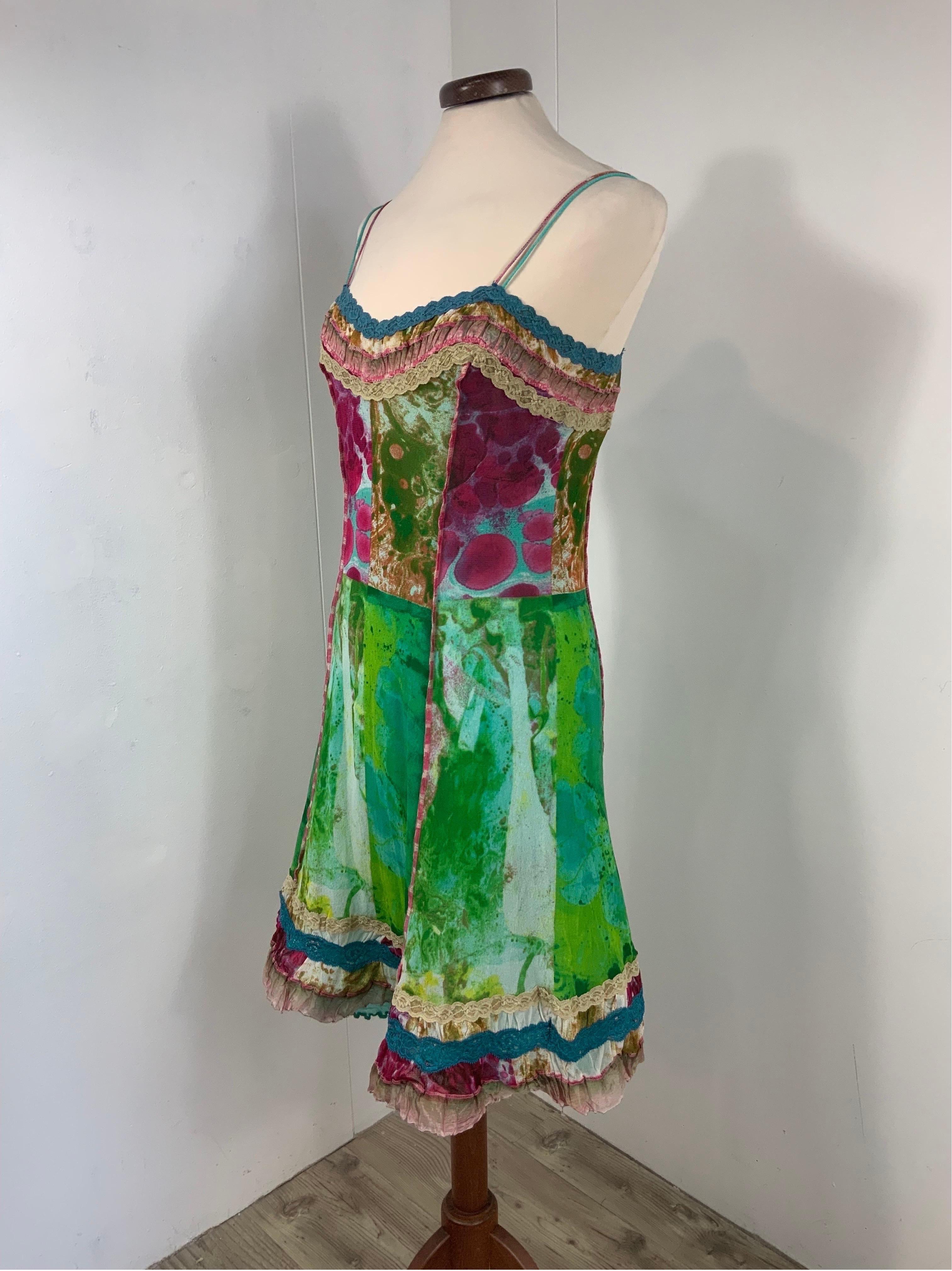 Jean Paul Gaultier MAILLE vintage print dress  2