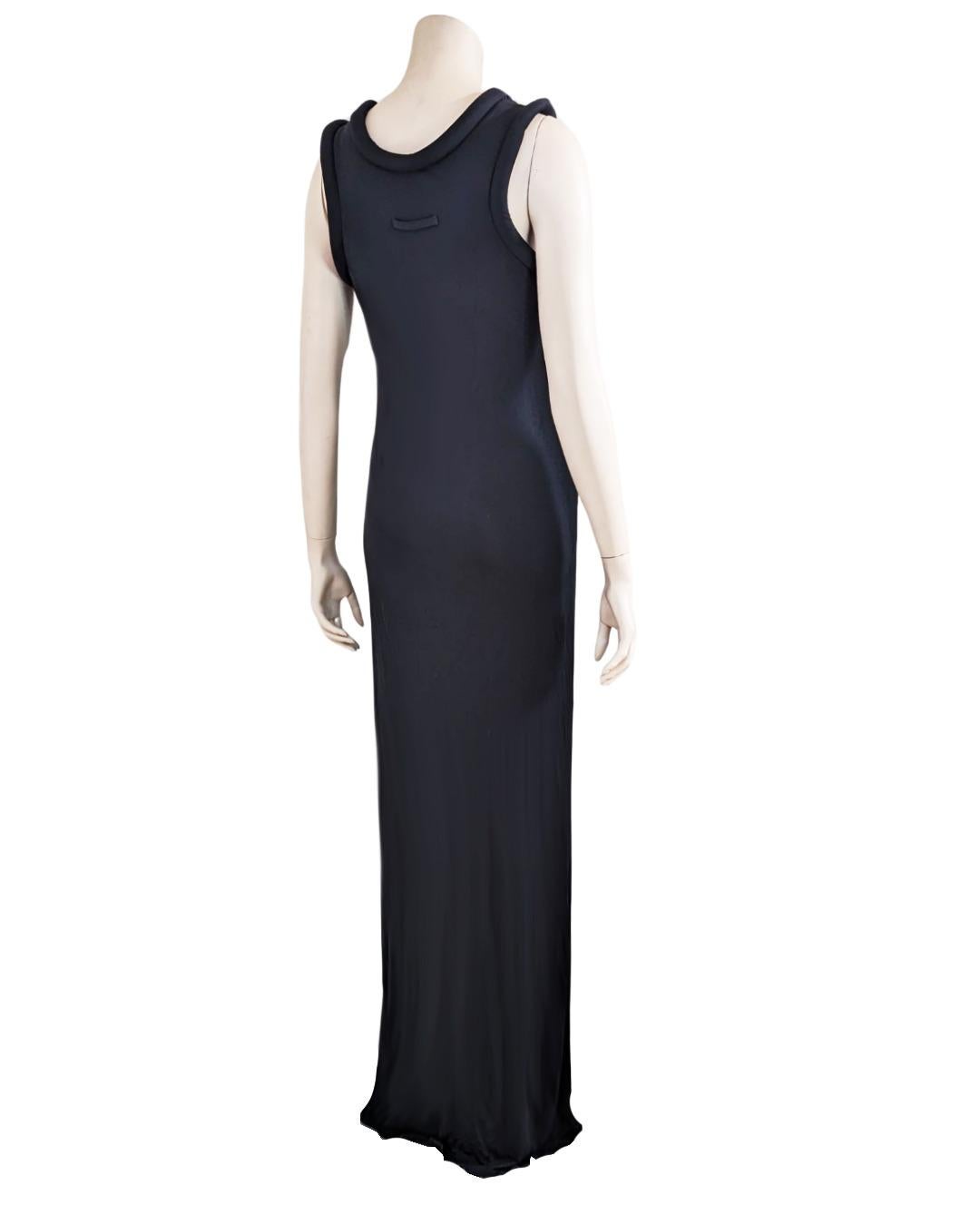 Jean Paul Gaultier Maxi Padded Trim Dress 1995s In Good Condition For Sale In GOUVIEUX, FR