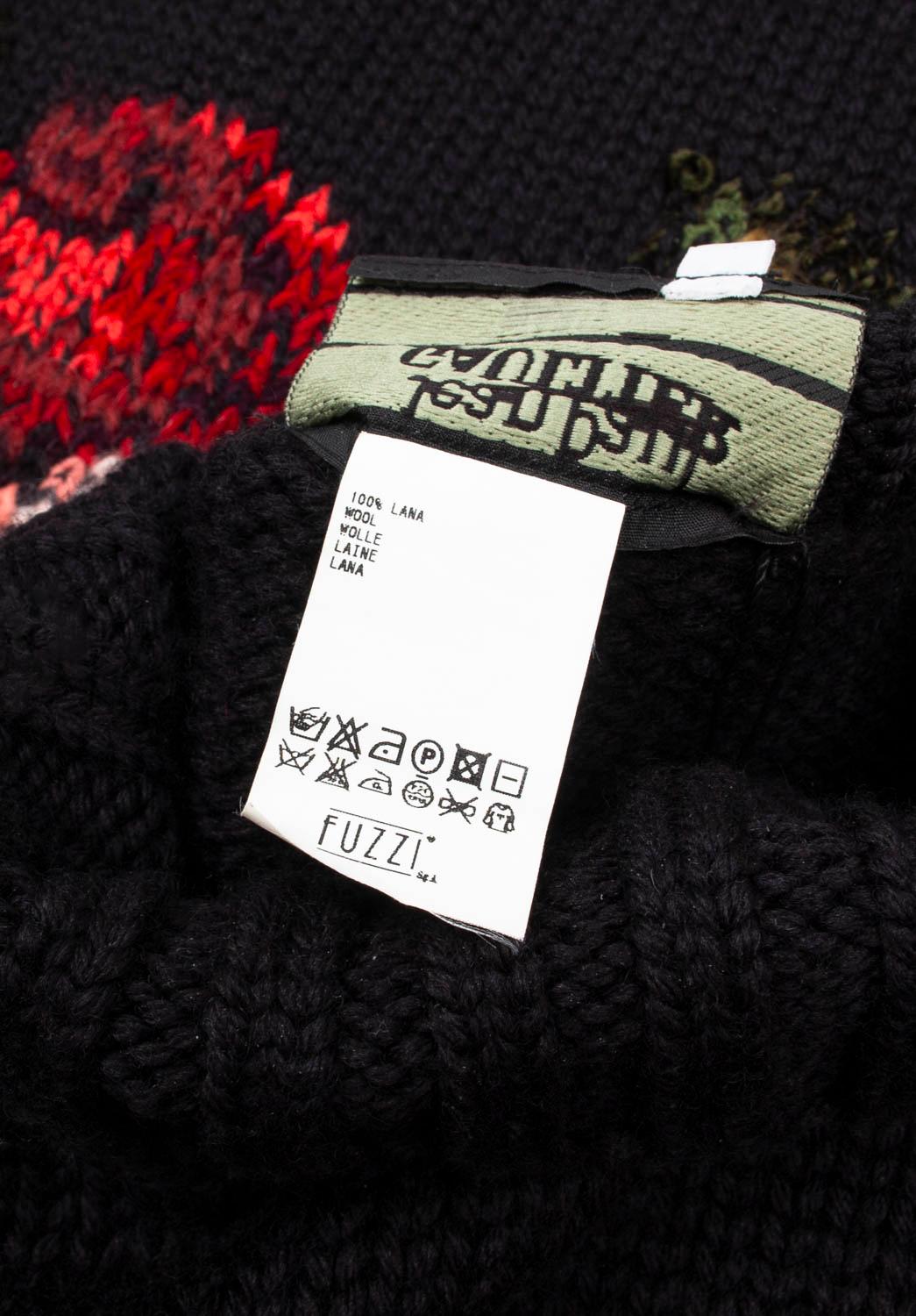Jean Paul Gaultier Men Sweater Floral Knit Turtleneck Size L im Angebot 2