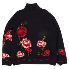 Jean Paul Gaultier Jeans - Maglione a maglia floreale a collo alto Taglia L.