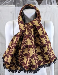 Jean Paul Gaultier Mens 1986 Phoenican Horse Brocade Scarf