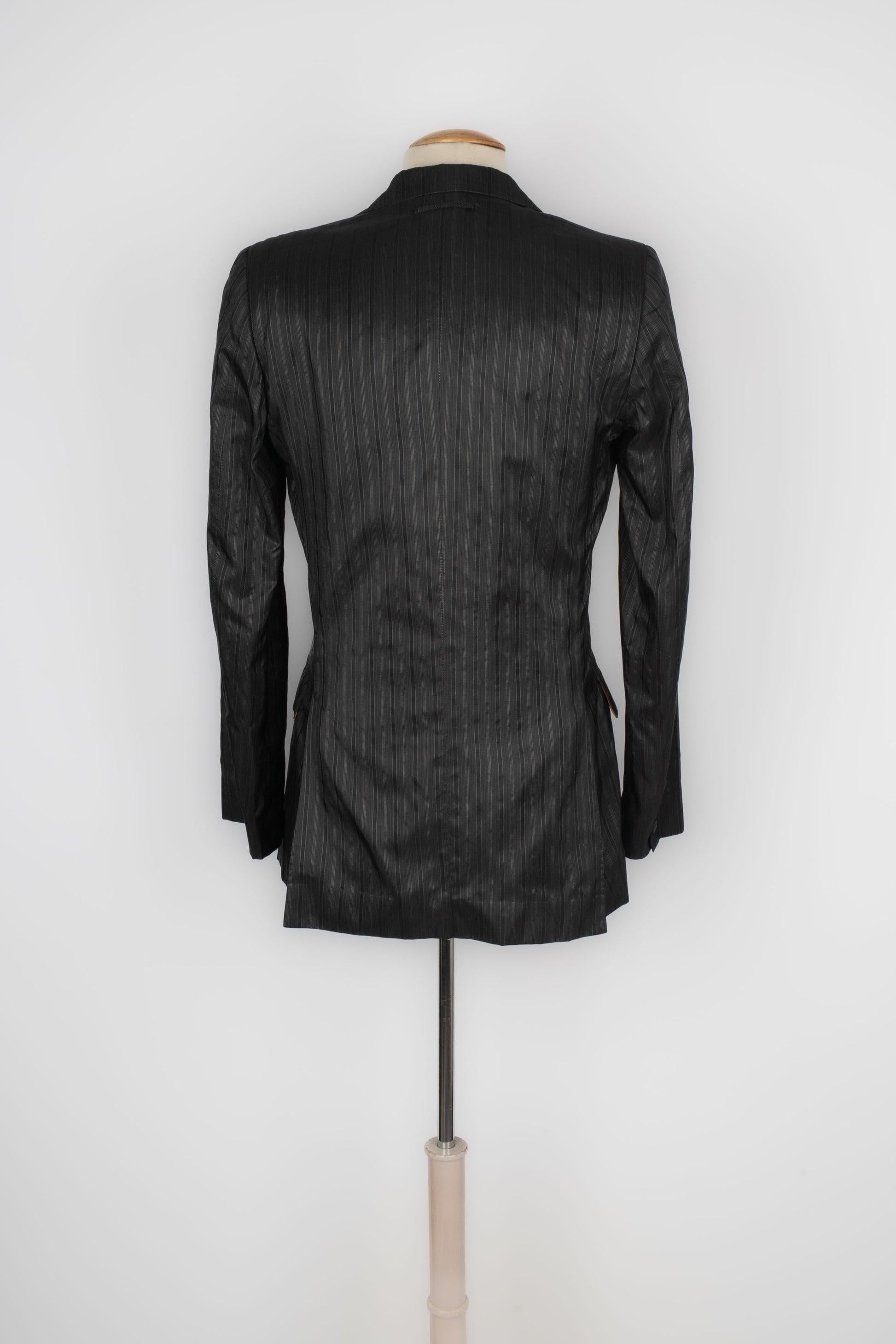 Jean Paul Gaultier Chaqueta de seda negra para hombre Negro en venta