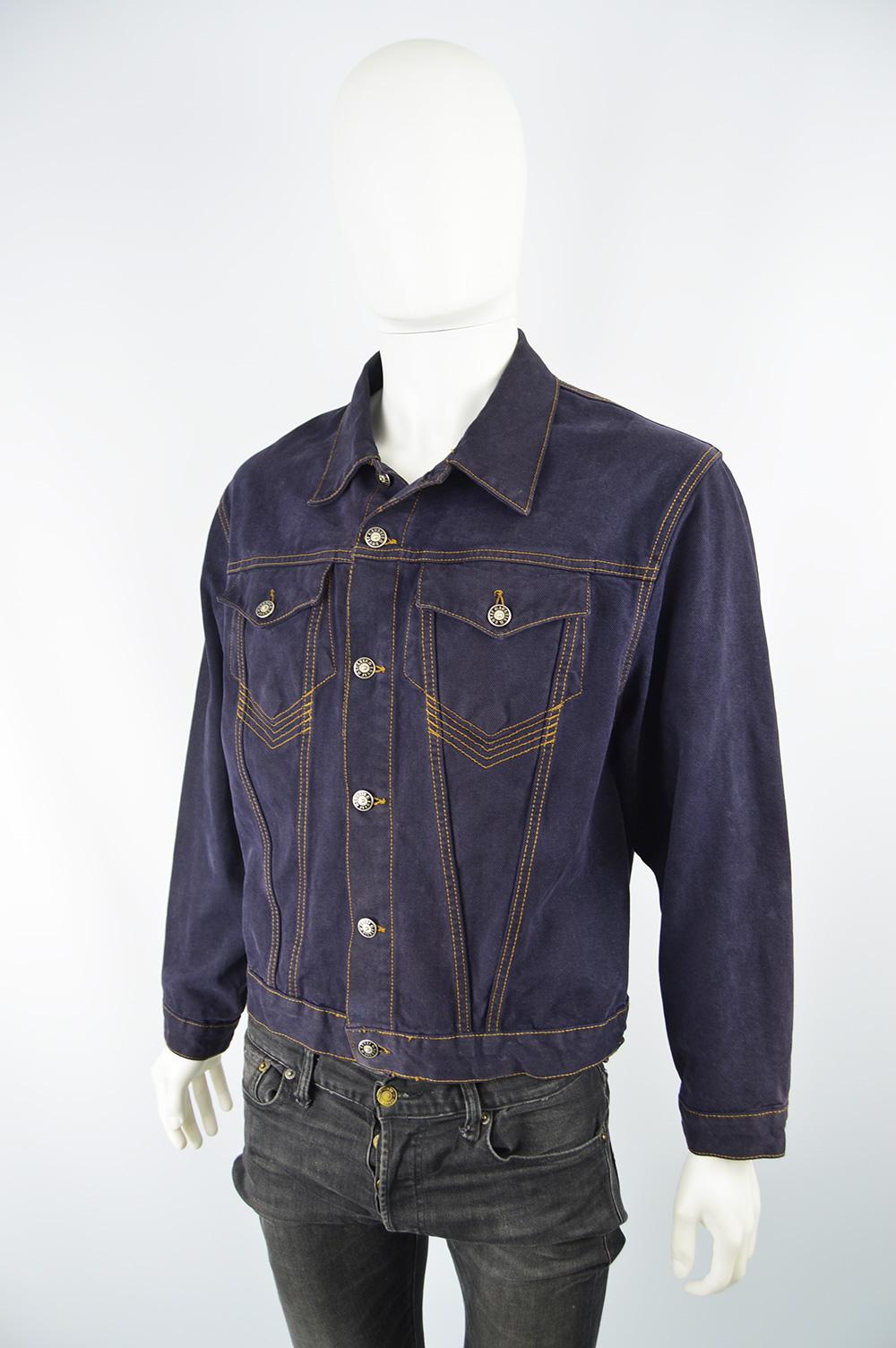 Jean Paul Gaultier Mens Vintage Indigo Denim Jean Jacket, 1990s  In Good Condition In Doncaster, South Yorkshire