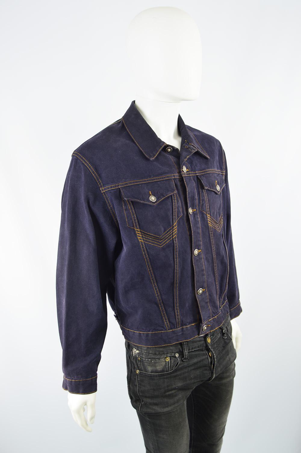 Men's Jean Paul Gaultier Mens Vintage Indigo Denim Jean Jacket, 1990s 