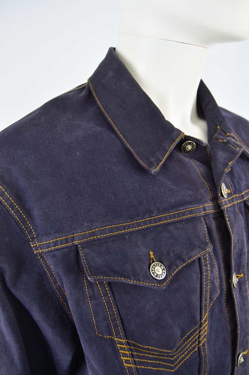 Jean Paul Gaultier Mens Vintage Indigo Denim Jean Jacket, 1990s  1