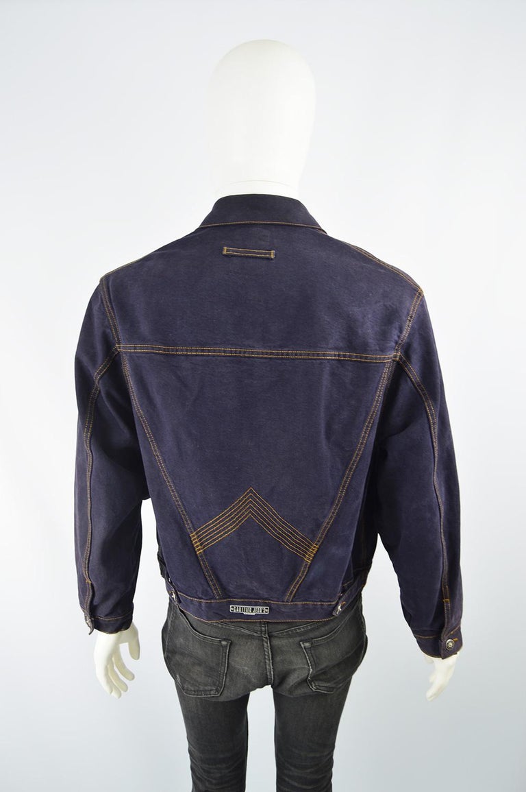 Jean Paul Gaultier Mens Vintage Indigo Denim Jean Jacket, 1990s For Sale at  1stDibs