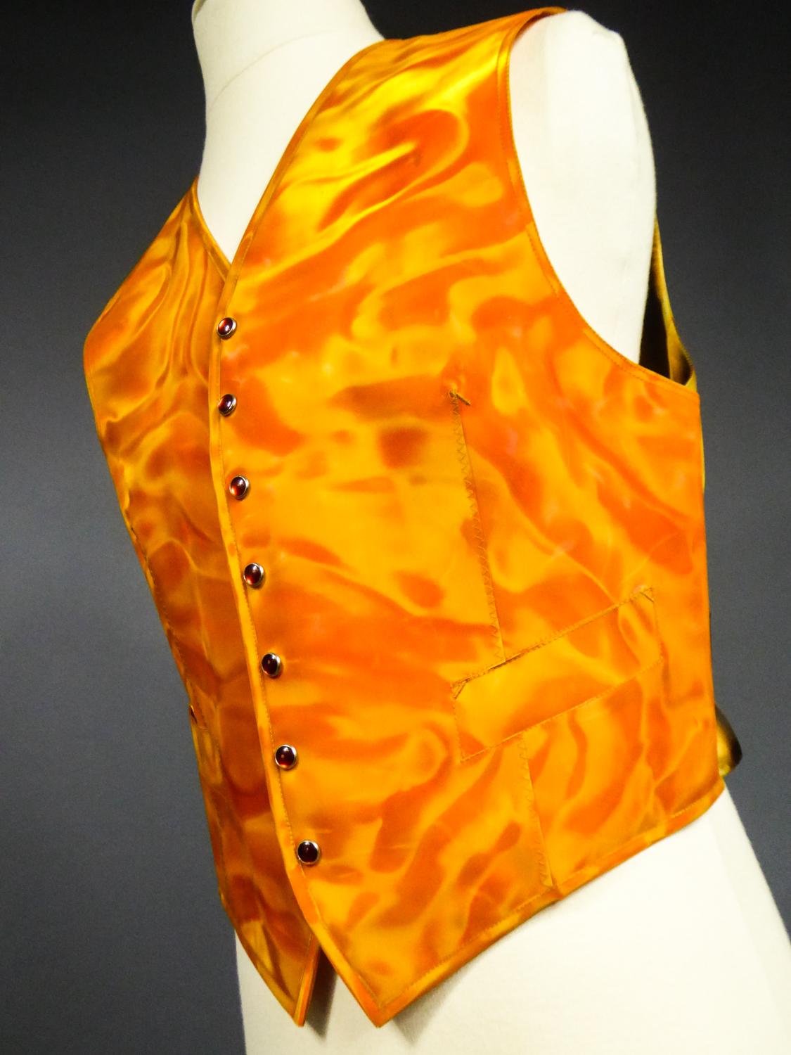 Winter 1992-1993
France

A Jean Paul Gaultier men's waistcoat in rigid moiré hologram from the 