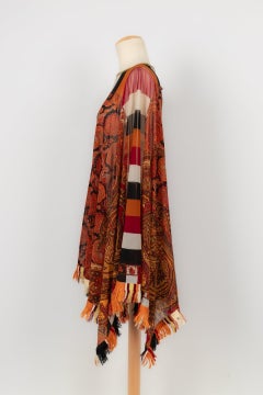 Jean Paul Gaultier Mesh Cape Printed with Patterns