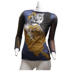 JEAN PAUL GAULTIER, Mesh Cyber Dot Leopard Print Long Sleeve Top, 1996