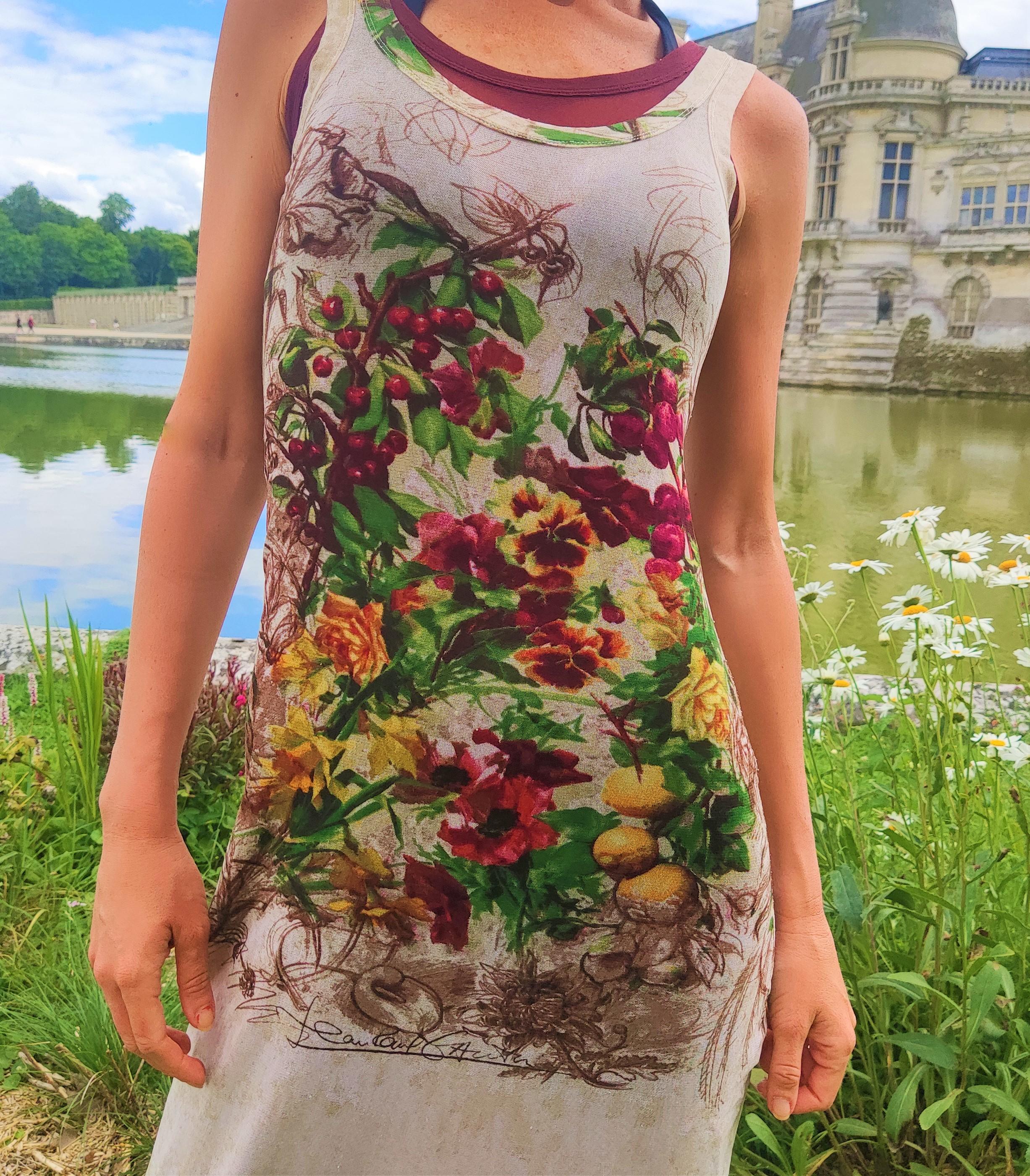 transparent flower dress