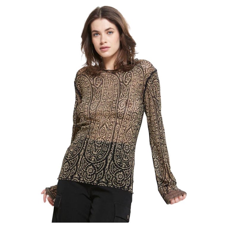 Jean Paul Gaultier Mesh Long Sleeve Top For Sale at 1stDibs 