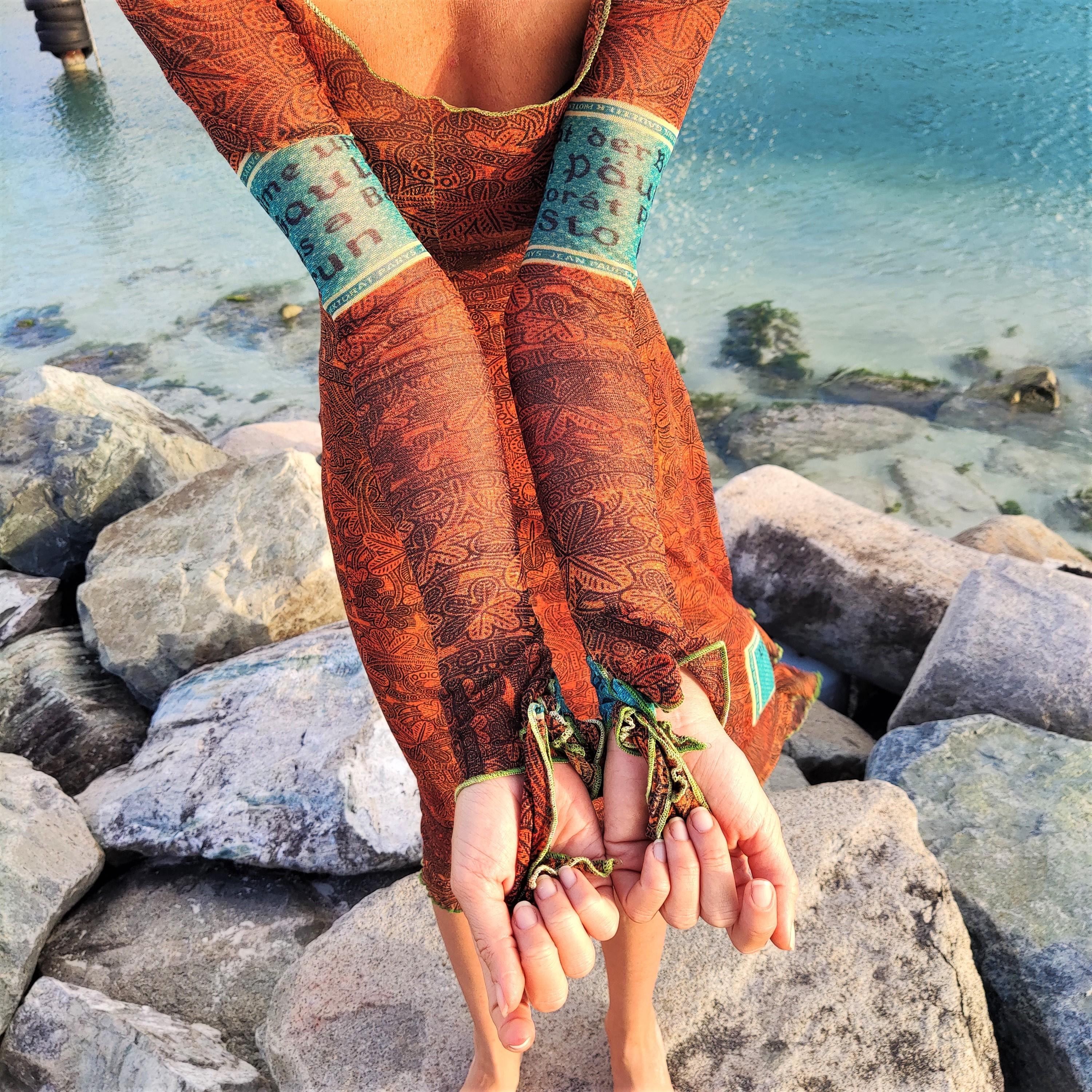 Jean Paul Gaultier Mesh Nomad Ethnic Tribal Aztec Tattoo Tatouages Indian Dress en vente 5