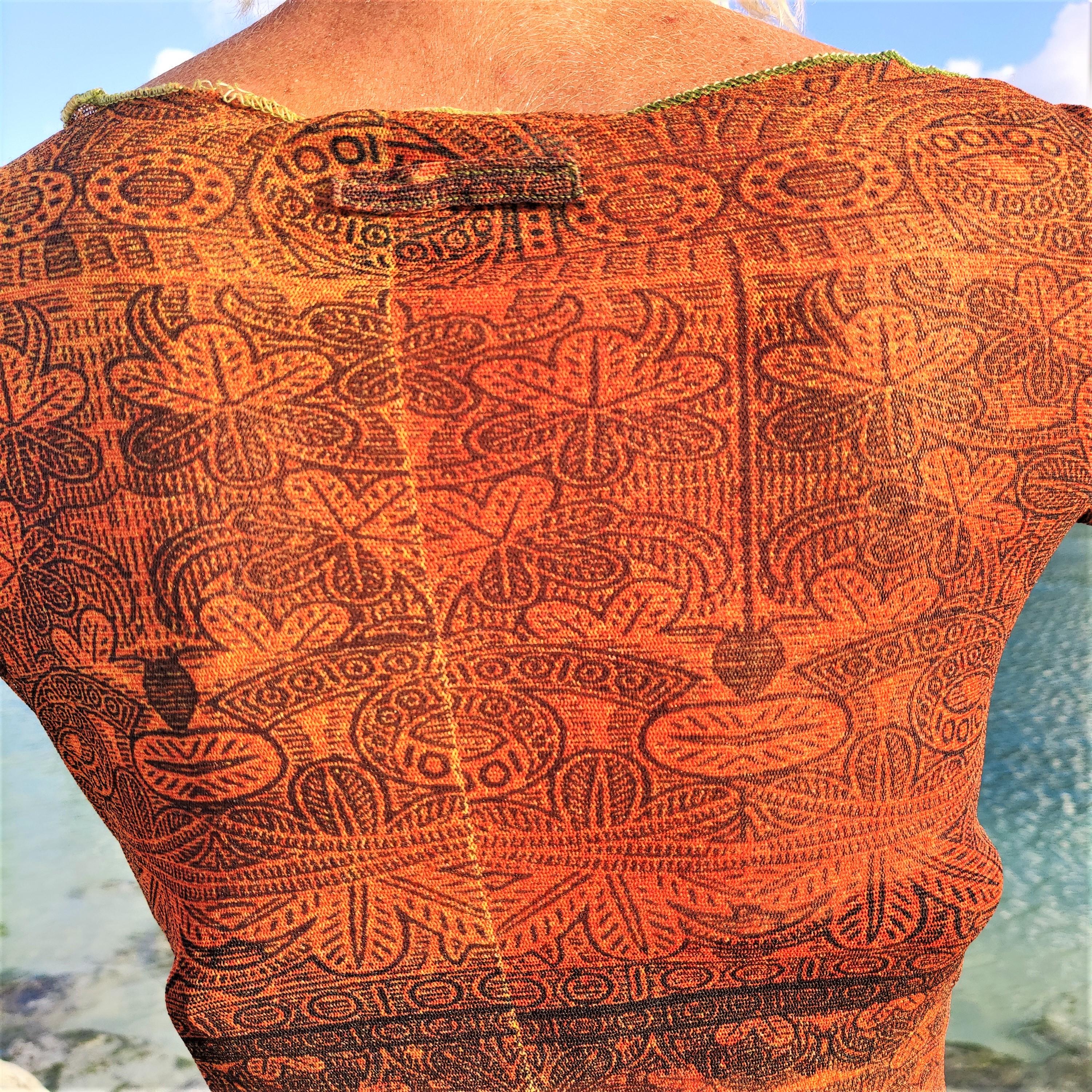 Jean Paul Gaultier Mesh Nomad Ethnic Tribal Aztec Tattoo Tatouages Indian Dress en vente 2
