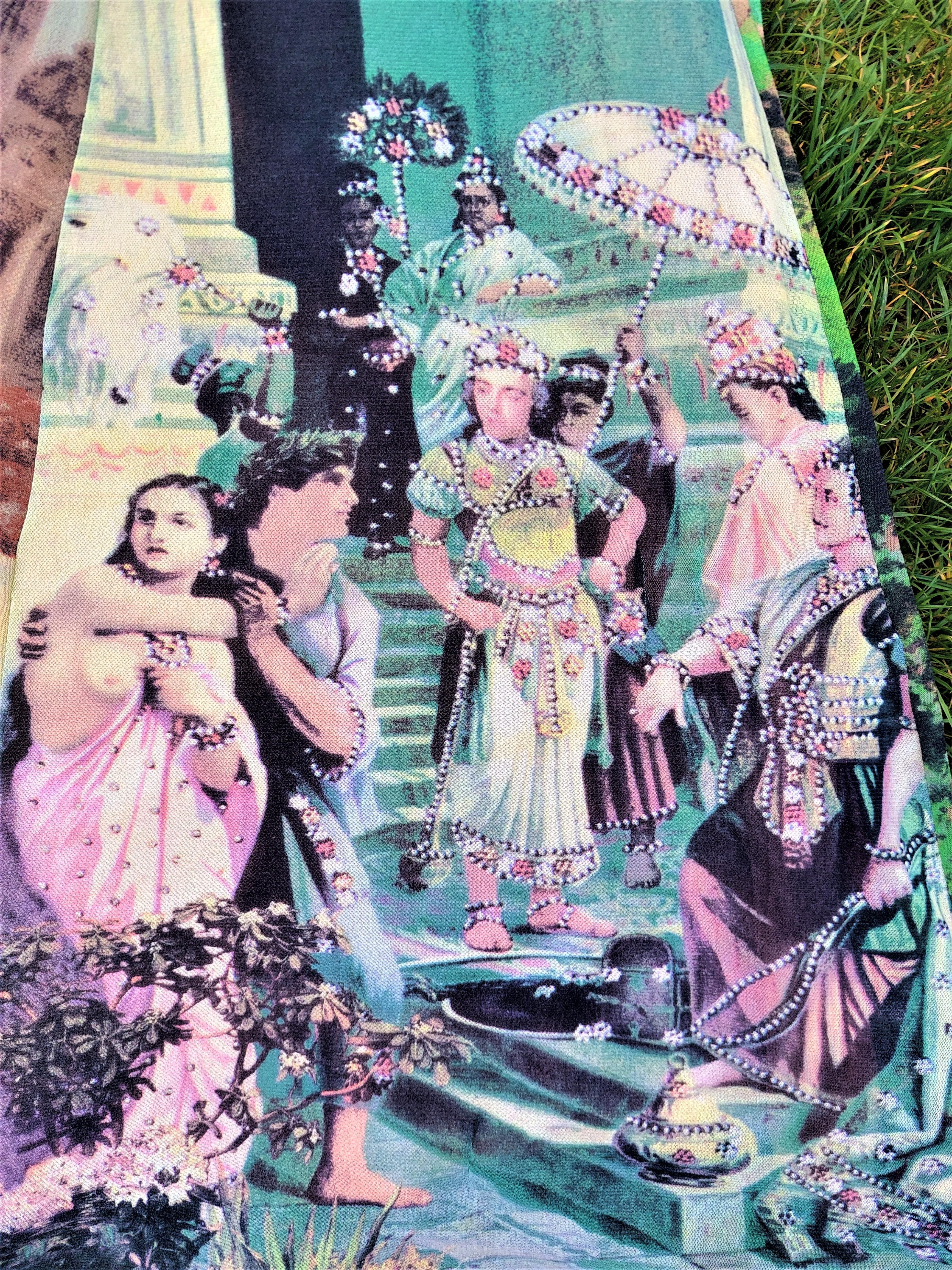 Jean Paul Gaultier Mesh Oriental Bath Portrait Face Venus Angel Faun Asian Dress en vente 11