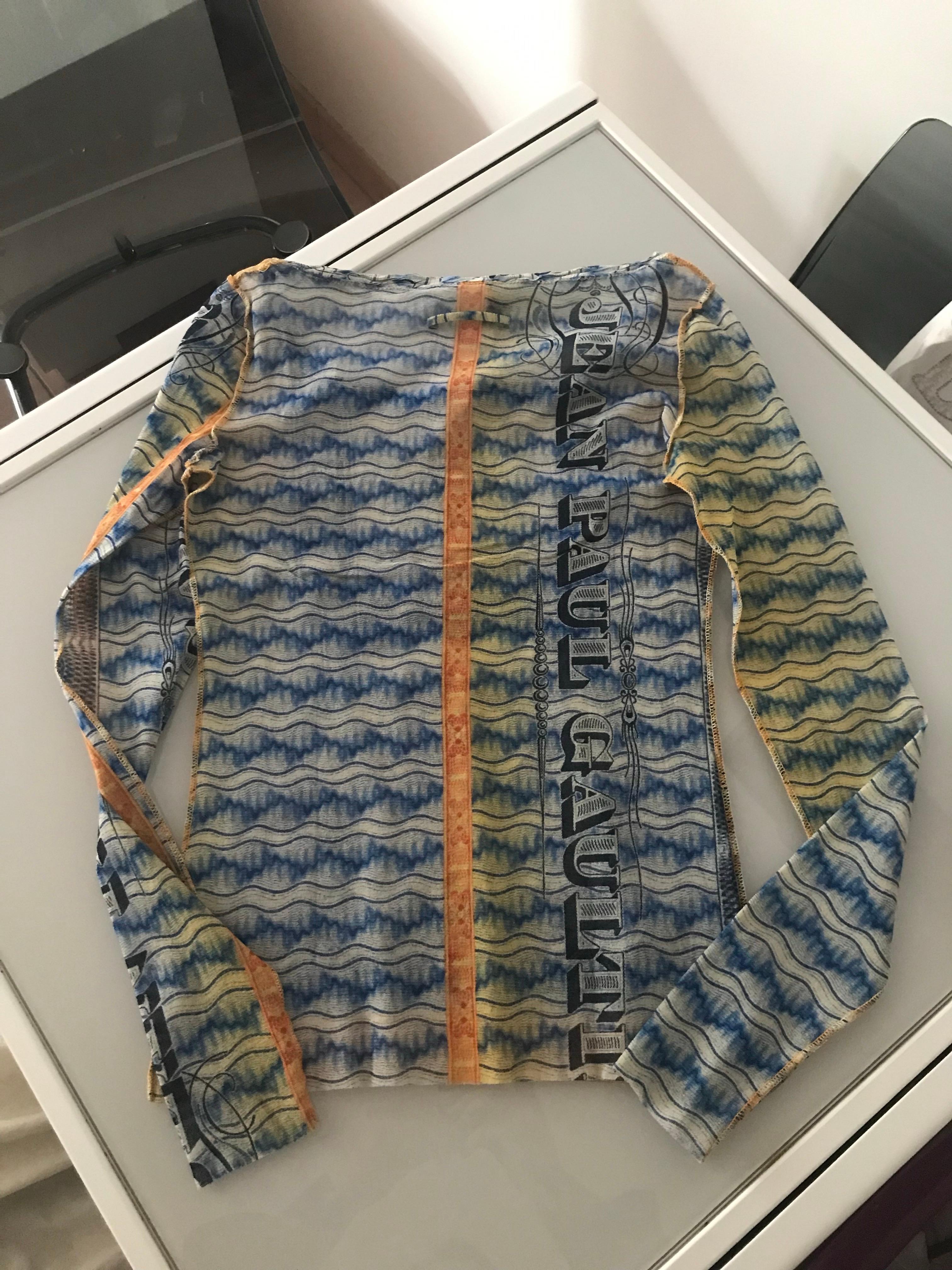 Camiseta Jean Paul Gaultier Mesh Tatoo vintage en venta 1