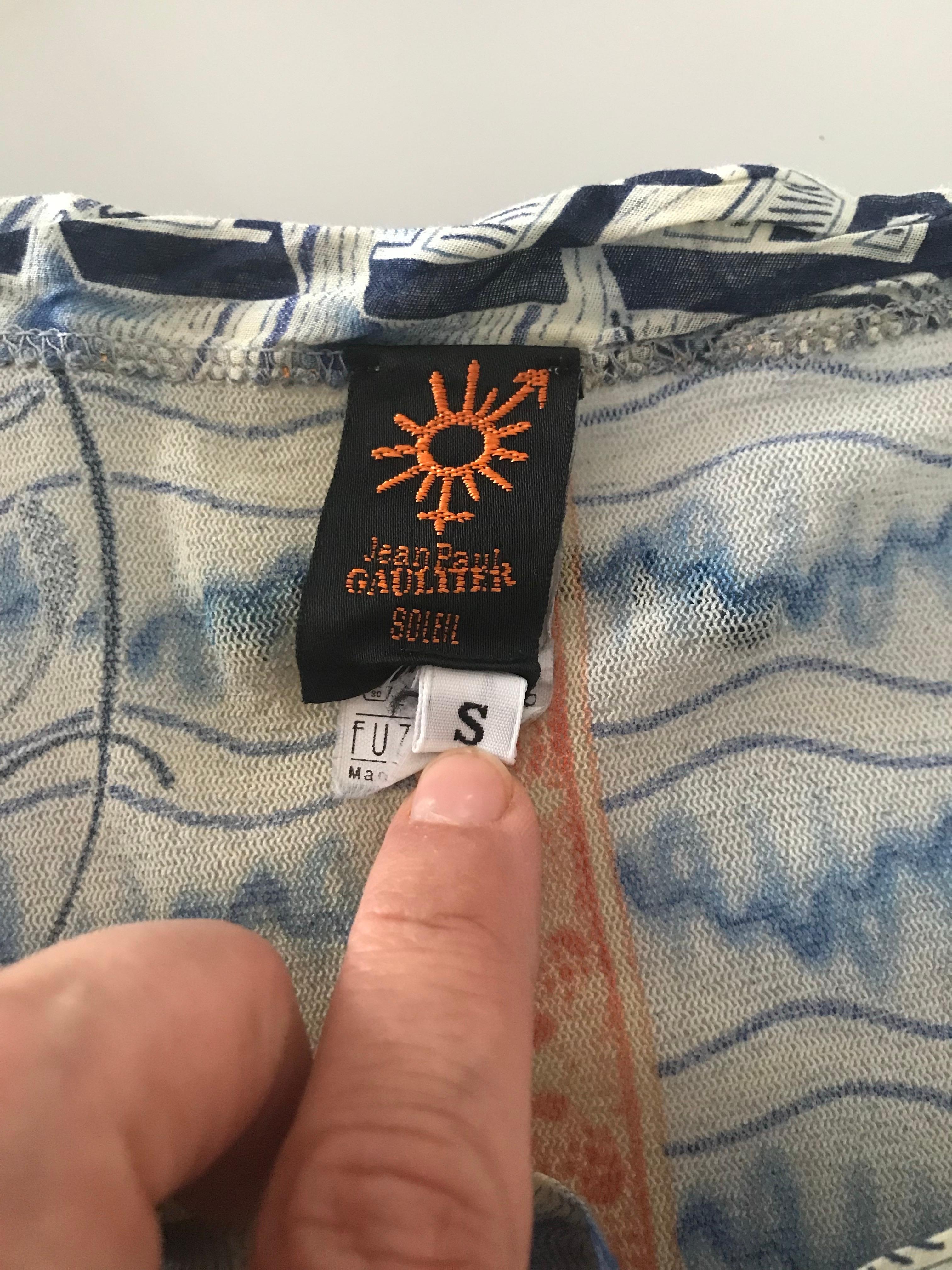 Camiseta Jean Paul Gaultier Mesh Tatoo vintage en venta 3