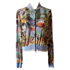 Jean Paul Gaultier Vintage Women's Mesh Bomber Jacket, Size M, Italy