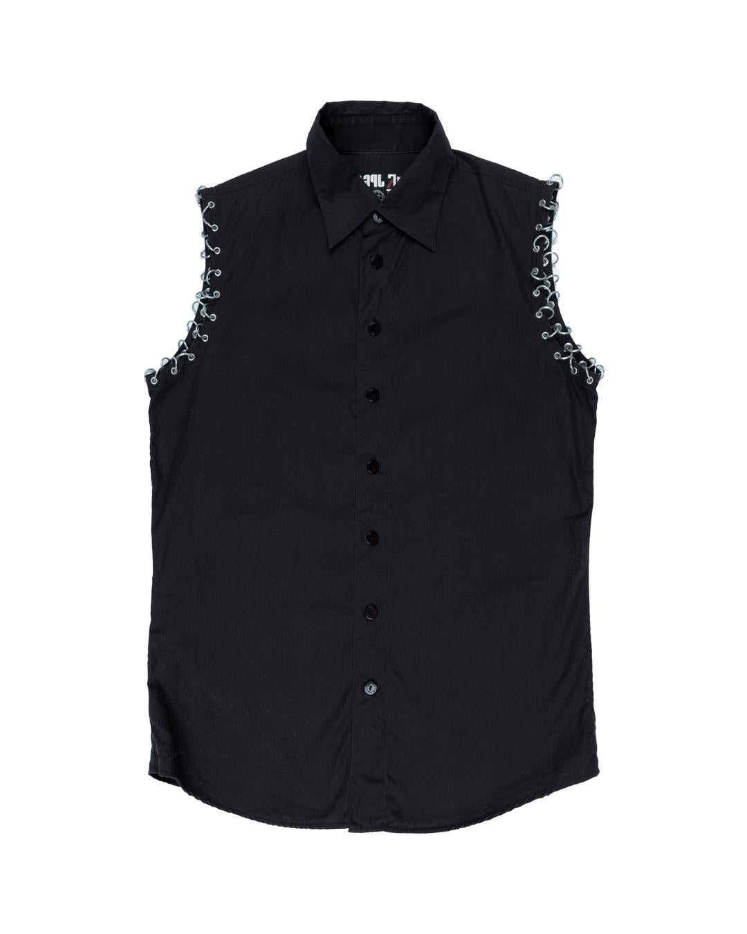 Jean Paul Gaultier Metal Pierced Sleeveless Shirt For Sale 1