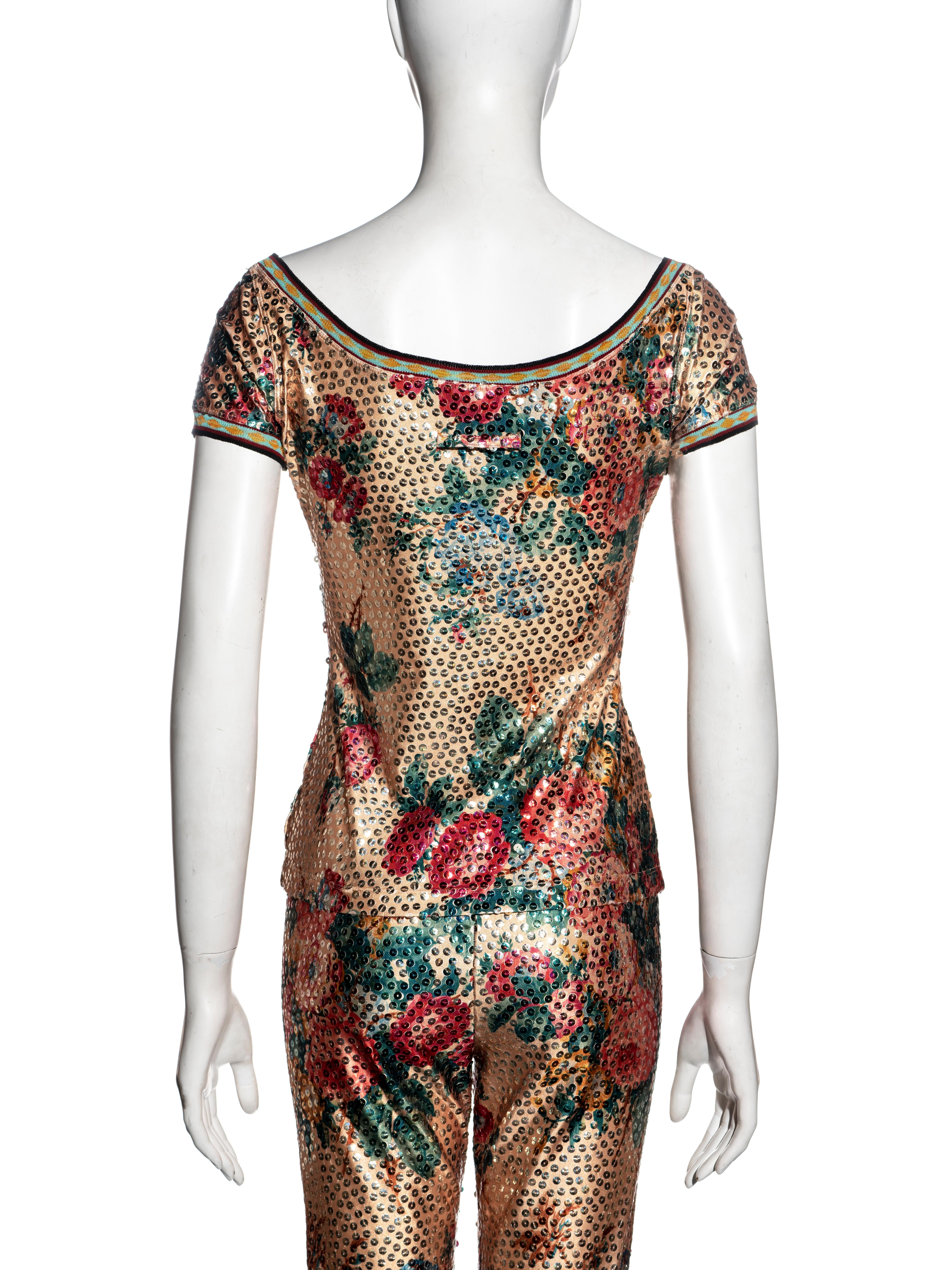 Jean Paul Gaultier T-Shirt und Leggings mit goldenen Pailletten, ss 1991 im Angebot 6
