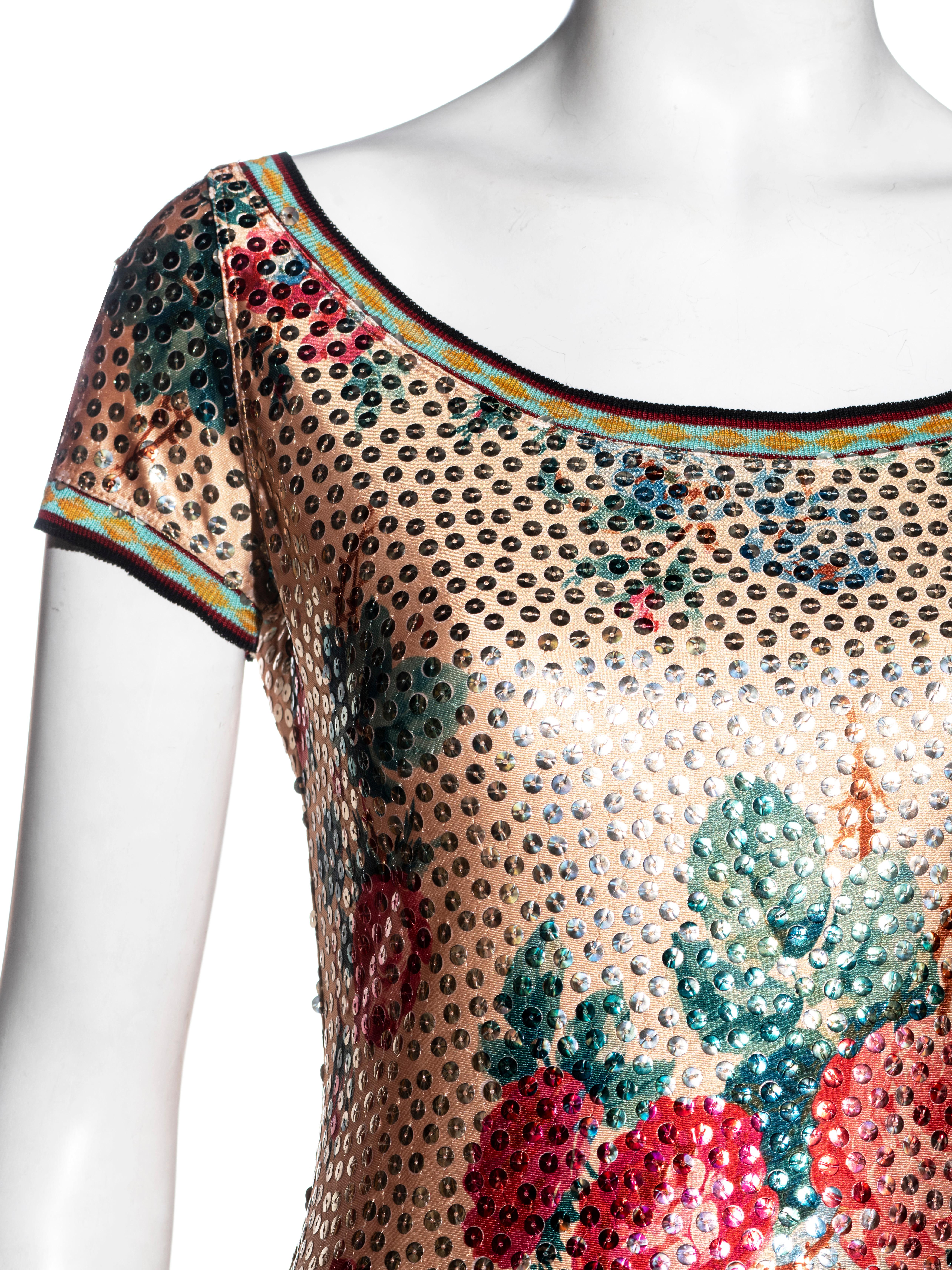 Jean Paul Gaultier T-Shirt und Leggings mit goldenen Pailletten, ss 1991 im Zustand „Gut“ im Angebot in London, GB