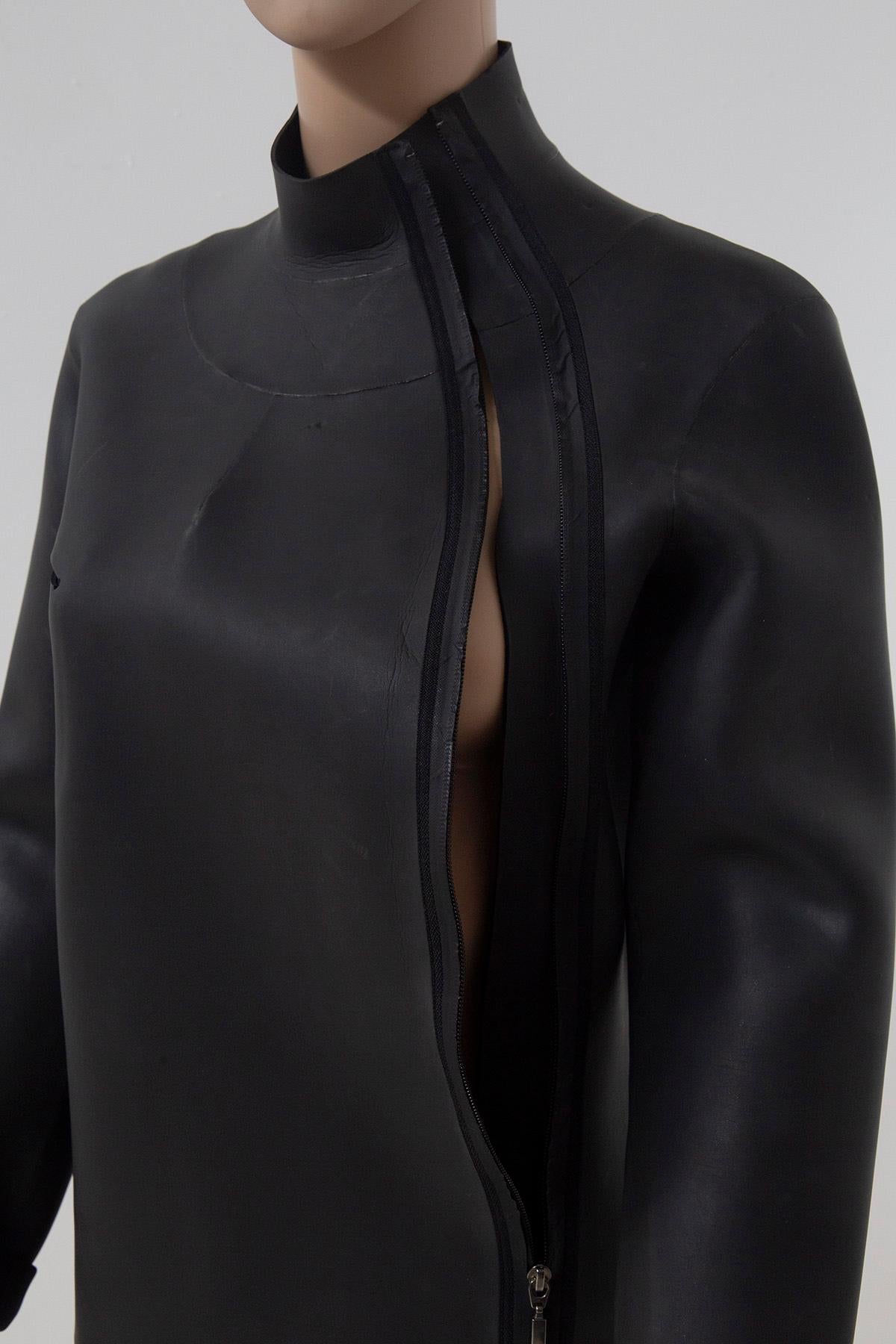 Jean Paul Gaultier modern suba/rubberized jacket For Sale 6