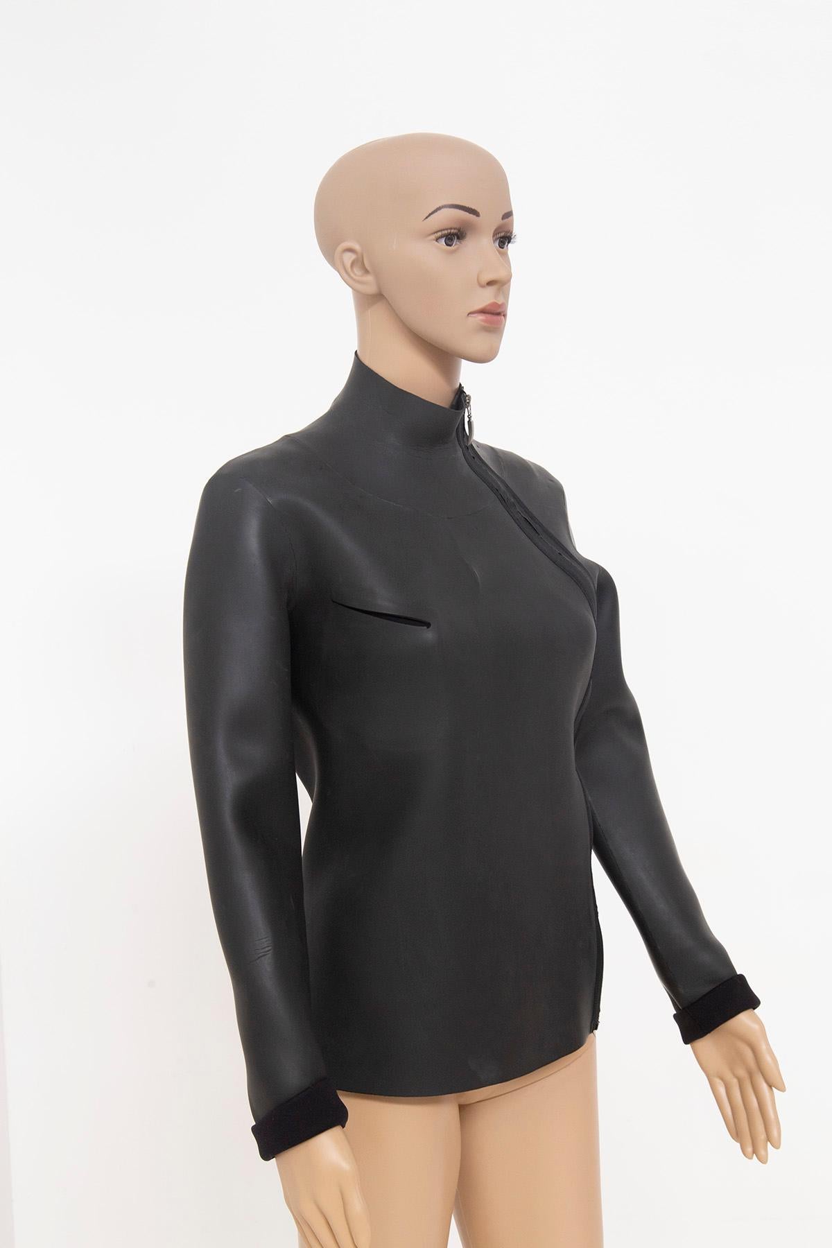 Women's or Men's Jean Paul Gaultier modern suba/rubberized jacket For Sale