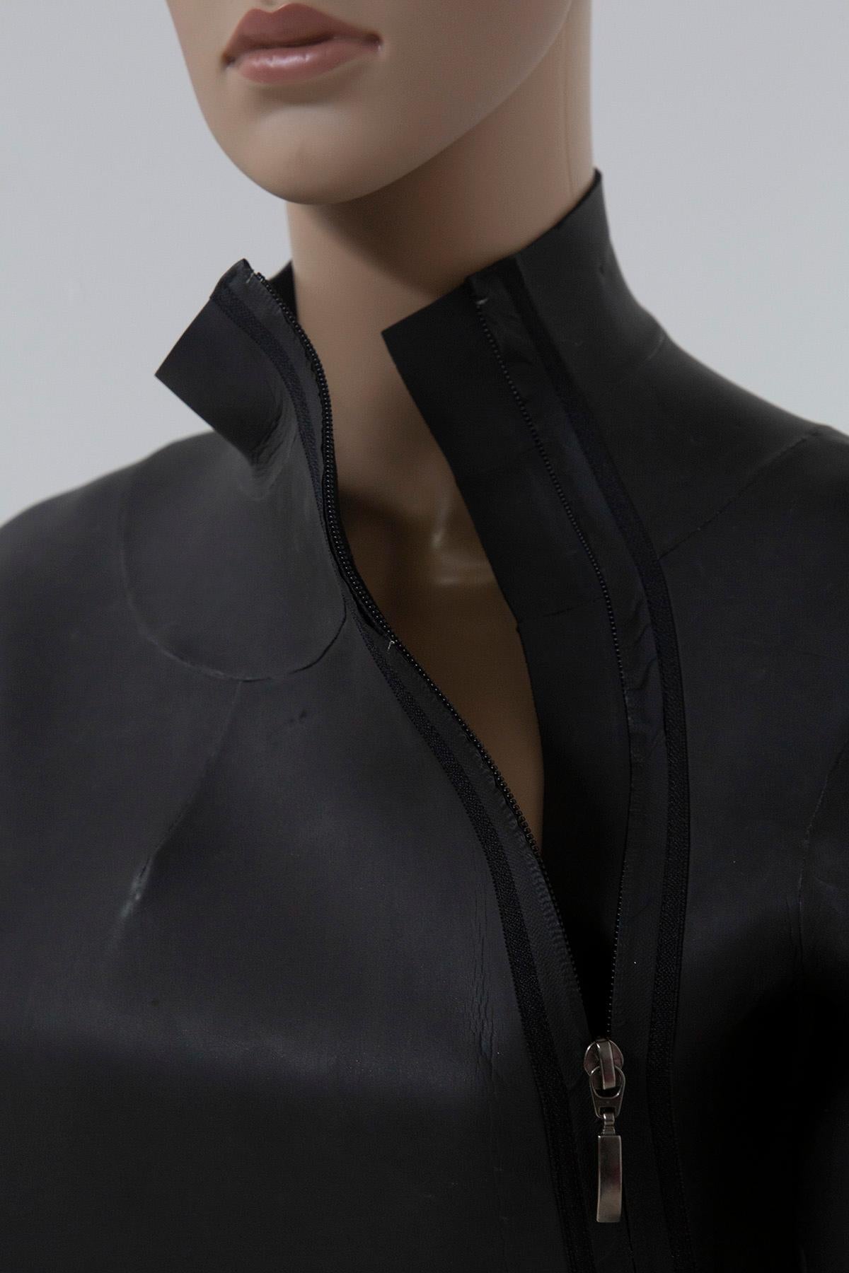 Jean Paul Gaultier modern suba/rubberized jacket For Sale 2