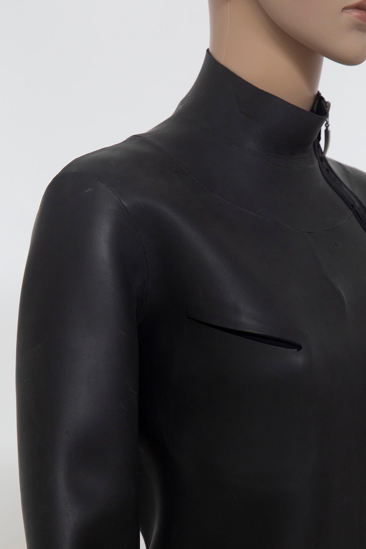 Jean Paul Gaultier modern suba/rubberized jacket For Sale 3