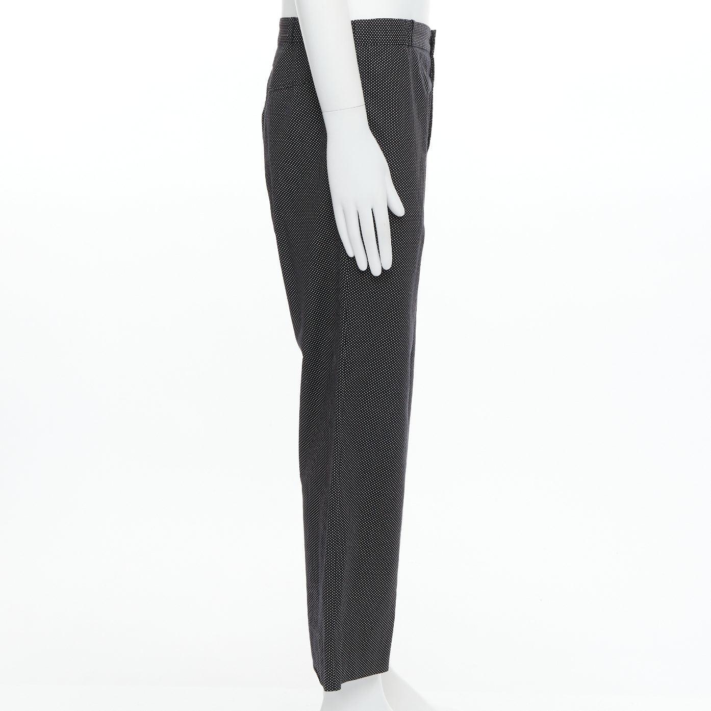 JEAN PAUL GAULTIER Monsieur black white polka dot wide pants FR48 M In Good Condition In Hong Kong, NT