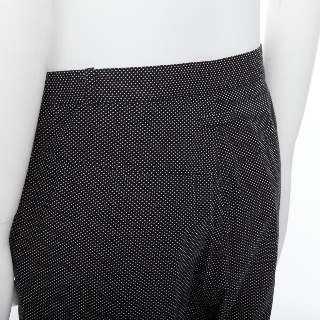 JEAN PAUL GAULTIER Monsieur black white polka dot wide pants FR48 M 2