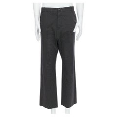 JEAN PAUL GAULTIER Monsieur black white polka dot wide pants FR48 M