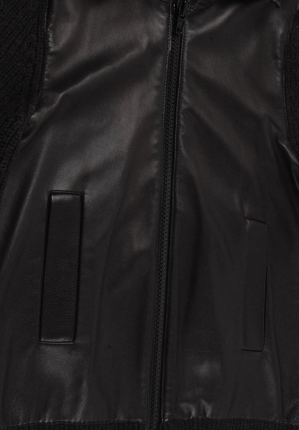 Black Jean Paul Gaultier Monsieur Zipped Front Leather Men Jacket/Sweater Size L For Sale