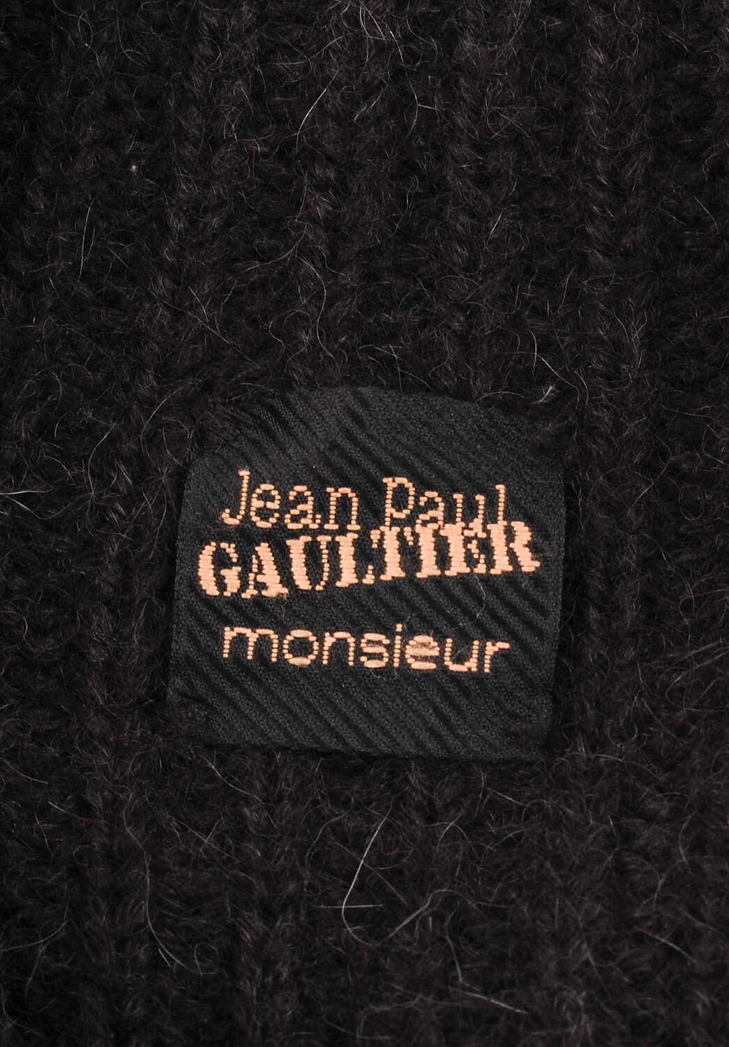 Jean Paul Gaultier Monsieur Zipped Front Leather Men Jacket/Sweater Size L For Sale 1