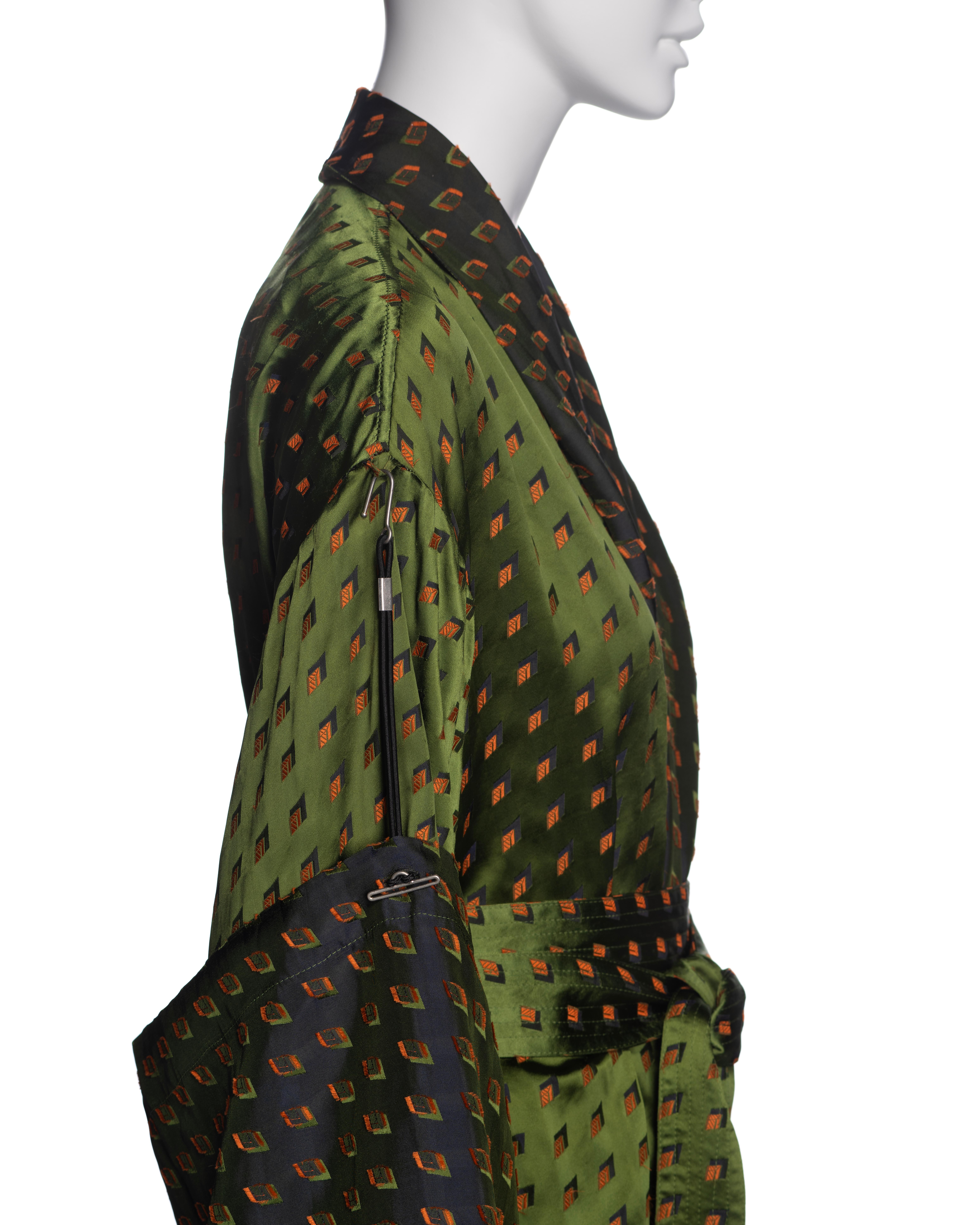 Jean Paul Gaultier Multicoloured Damask Wrap Jacket and Pleated Skirt, FW 2002 3
