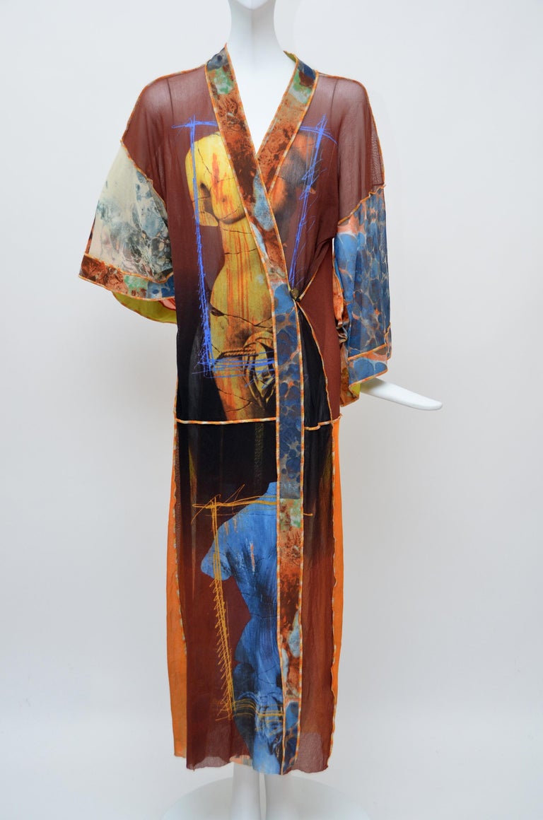 Jean Paul Gaultier "Venus De Milo" Long Kimono Dress Mint SZ M at 1stDibs |  venus long dresses