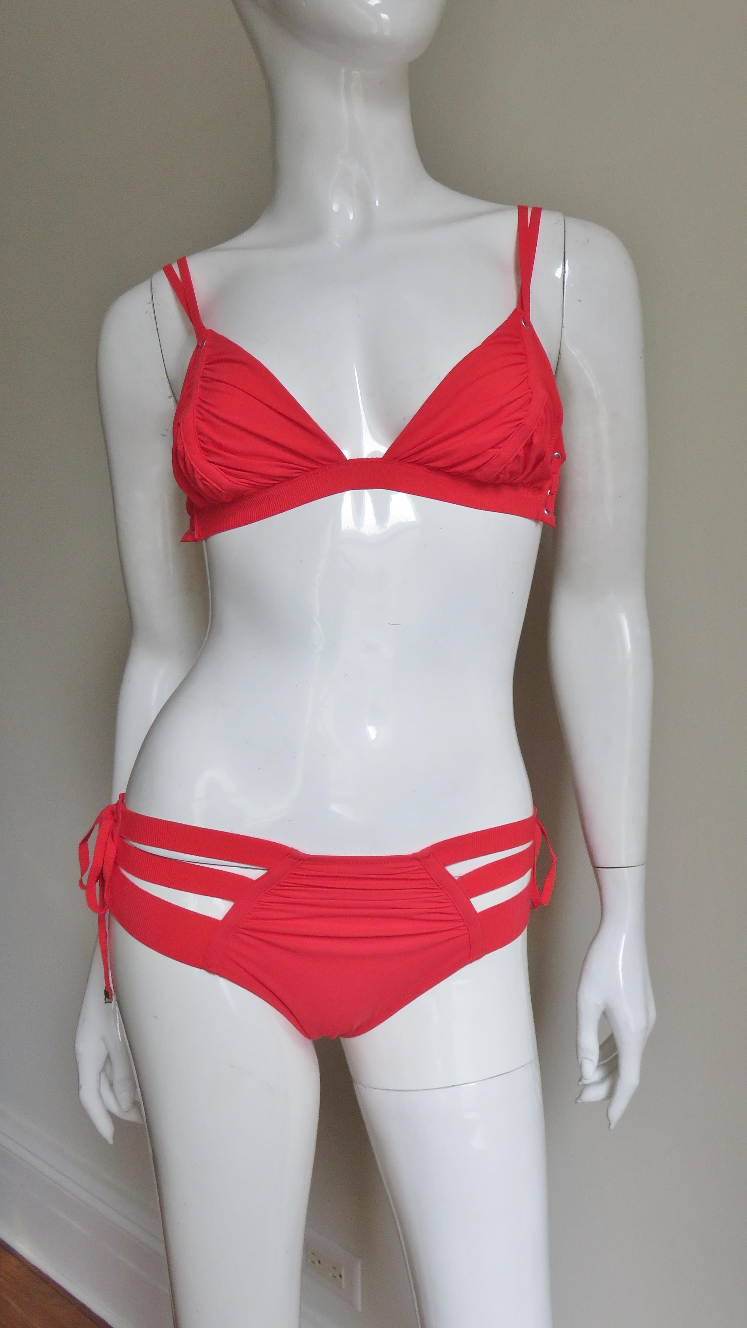 Jean Paul Gaultier New Cut out Lace up Bikini Swimsuit 3