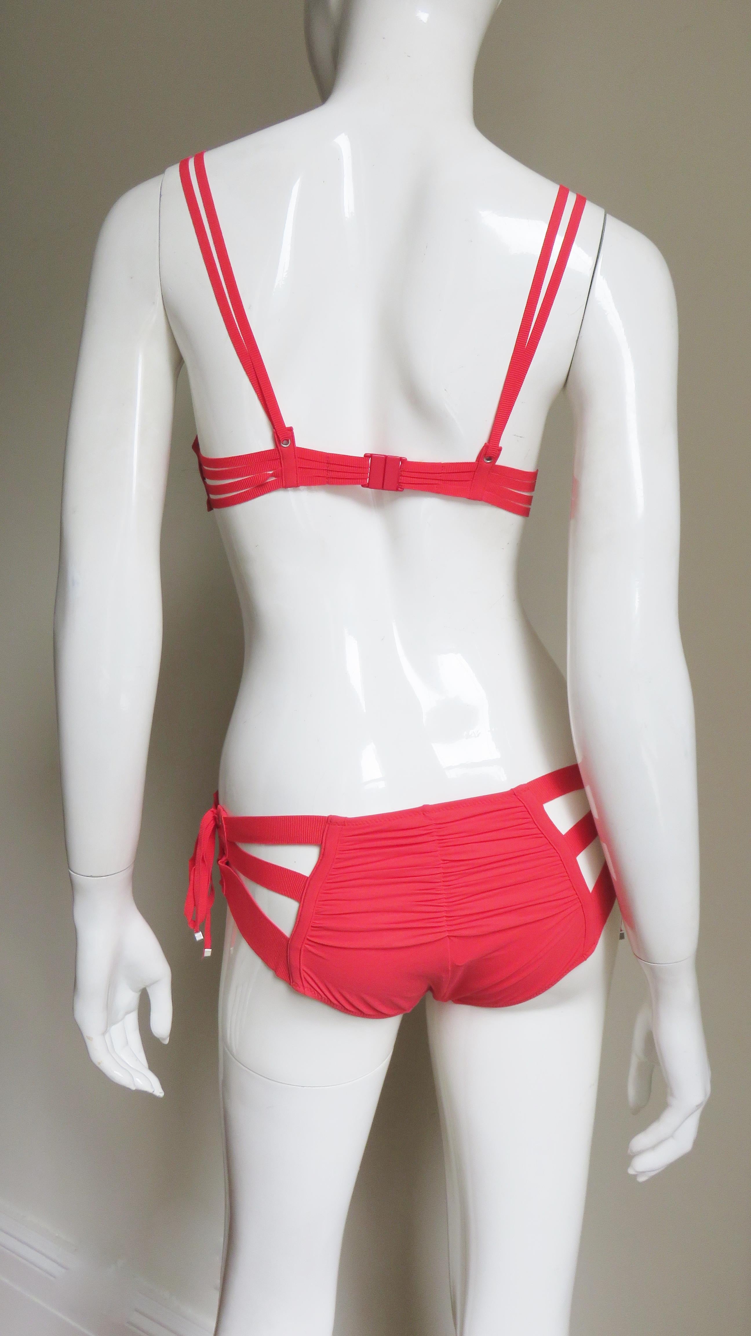 Jean Paul Gaultier New Cut out Lace up Bikini Swimsuit 7