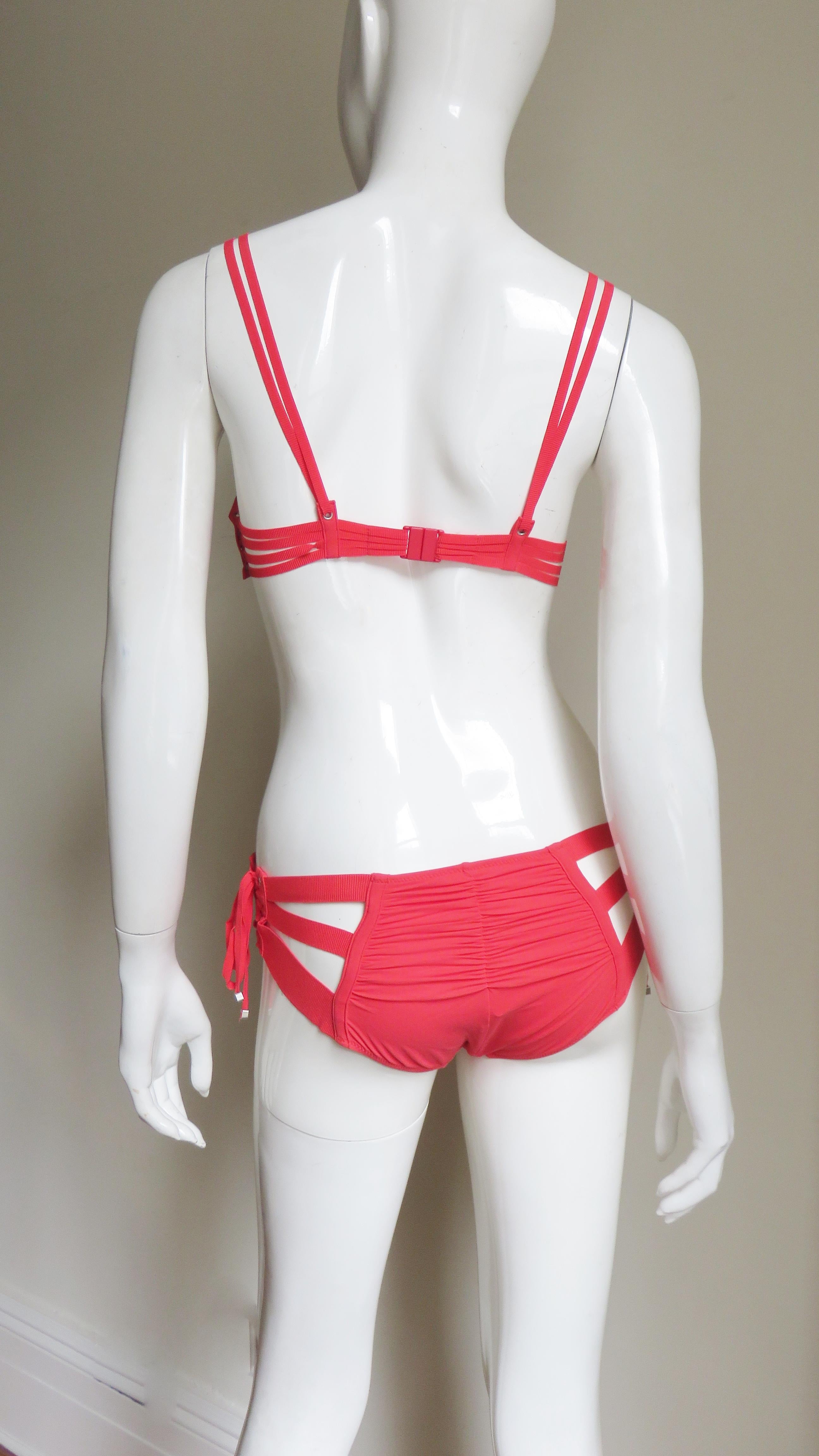 Jean Paul Gaultier New Cut out Lace up Bikini Swimsuit 10