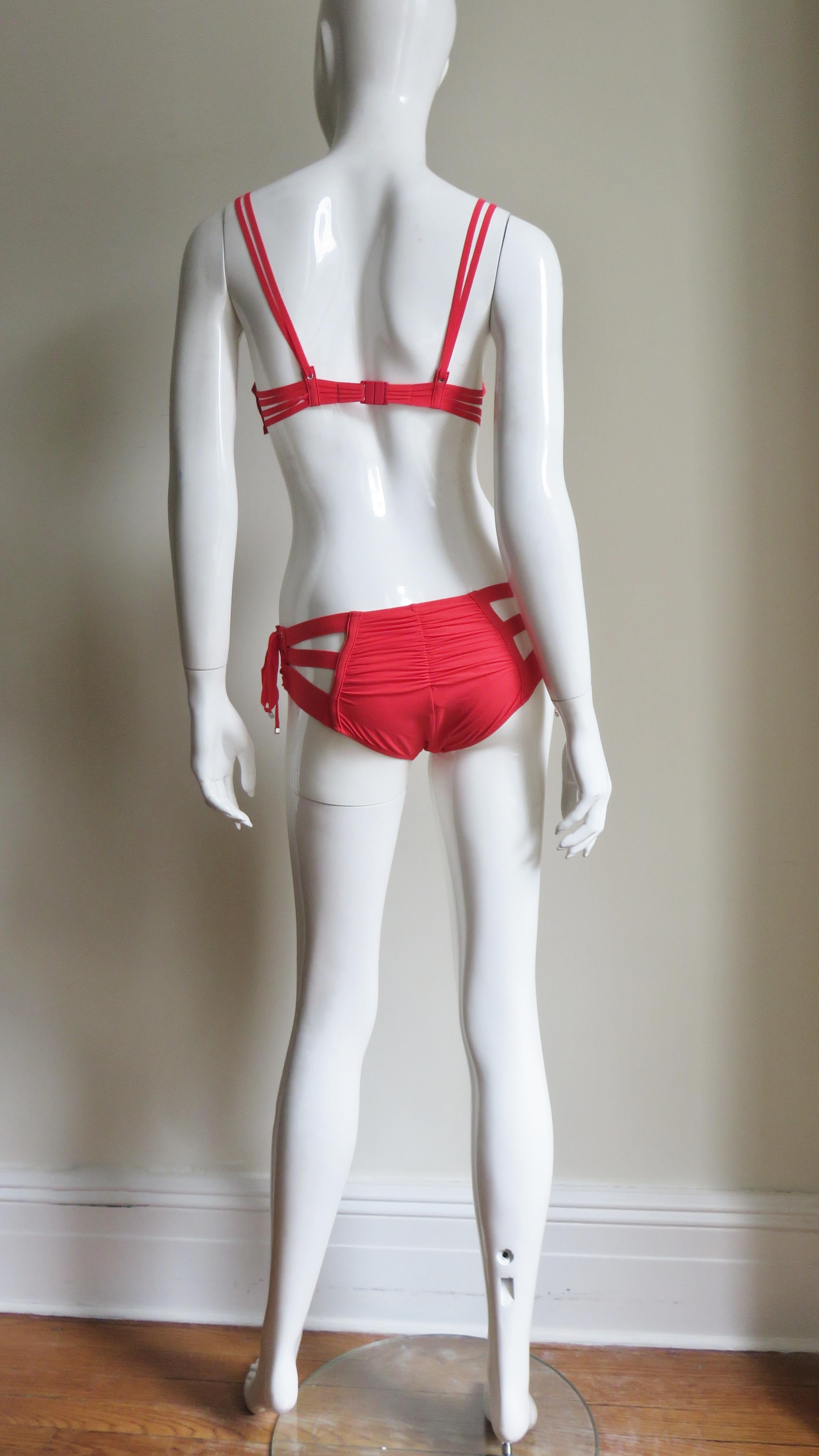 Jean Paul Gaultier New Cut out Lace up Bikini Swimsuit 11