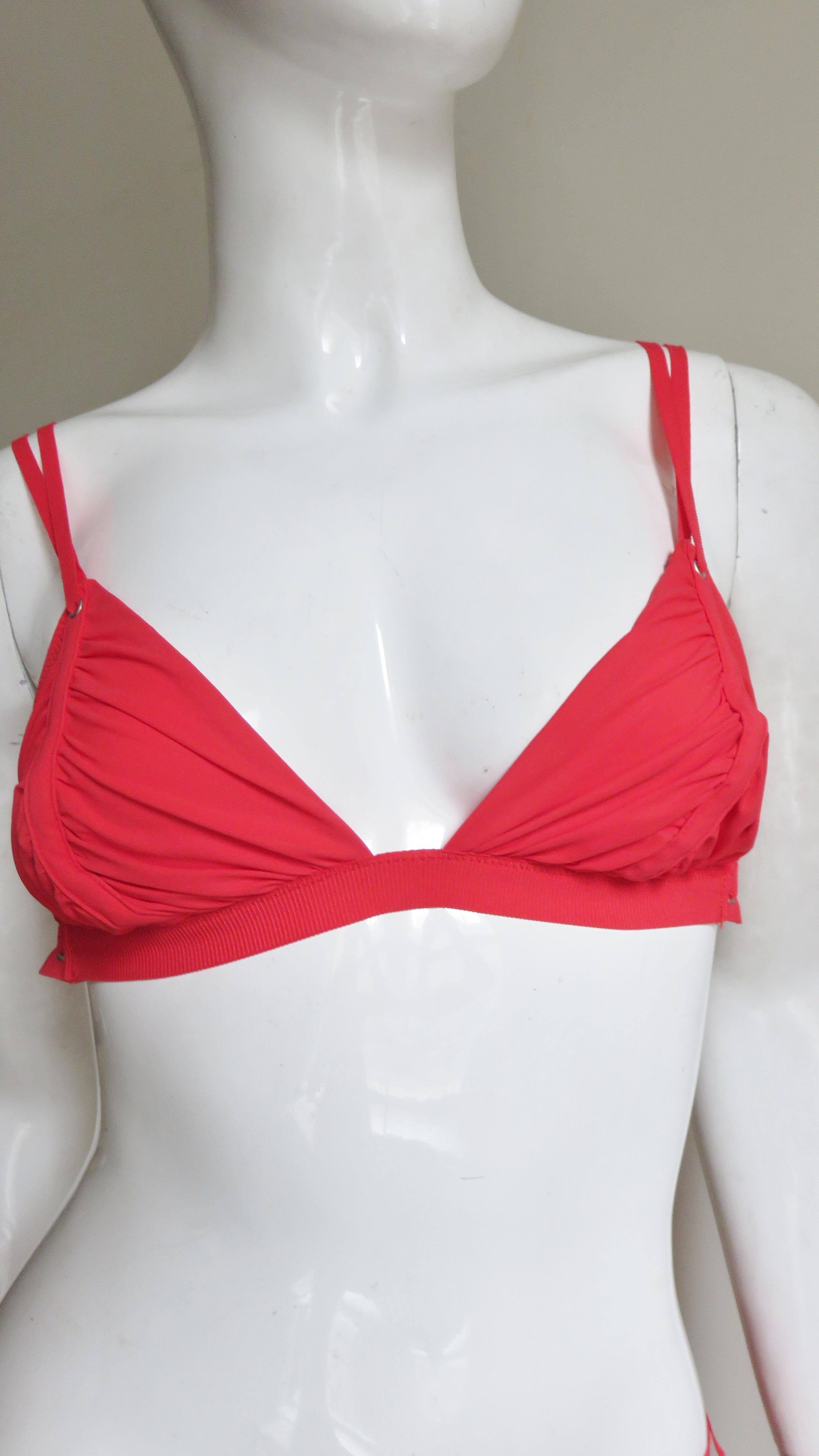 Jean Paul Gaultier New Cut out Lace up Bikini Swimsuit In Excellent Condition In Water Mill, NY