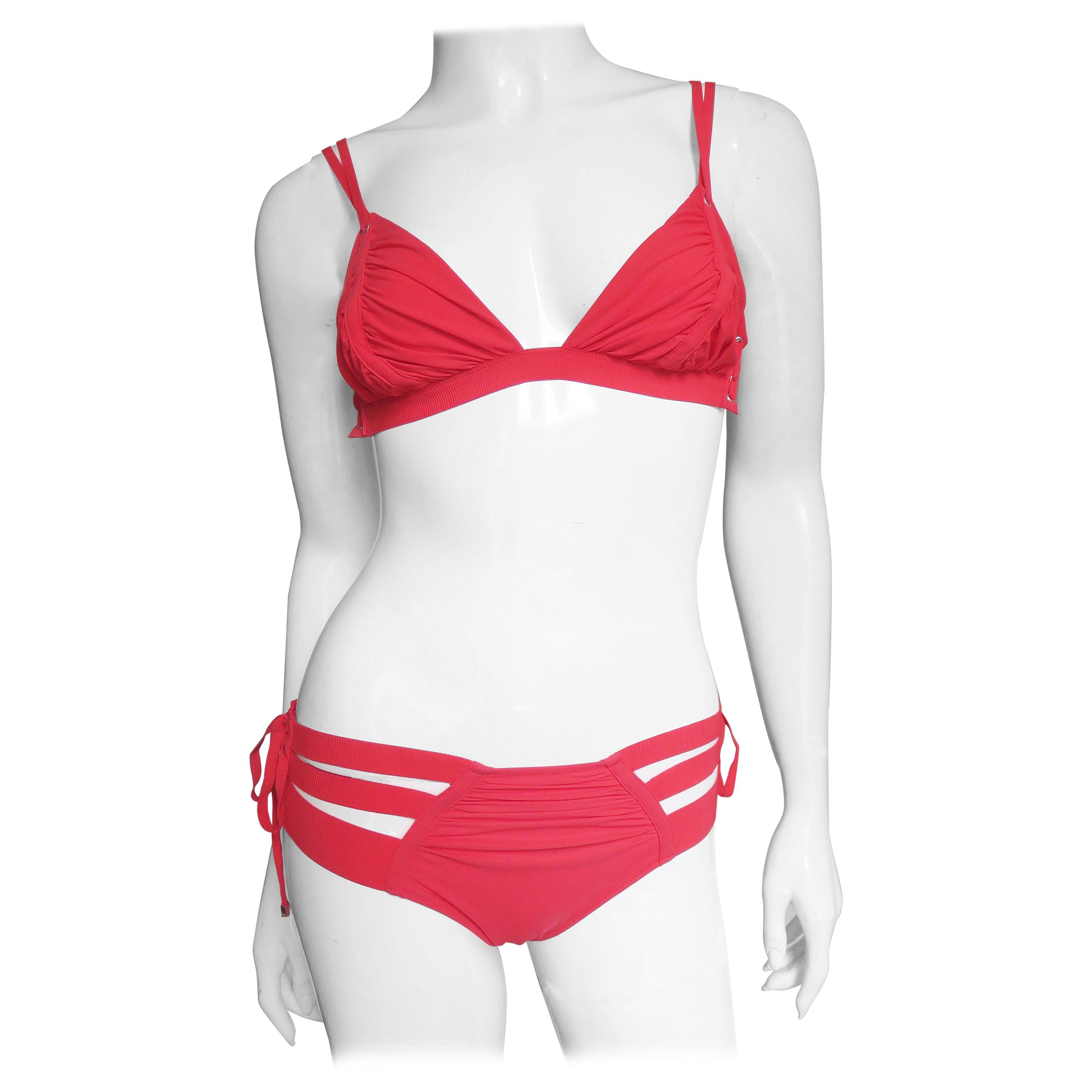 Jean Paul Gaultier New Cut out Lace up Bikini Swimsuit