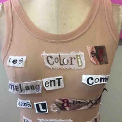 Jean Paul Gaultier Nude Tank Top Graffiti NWT