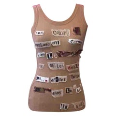 Jean Paul Gaultier Nude Tank Top Graffiti NWT