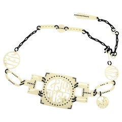 JEAN PAUL GAULTIER - Ceinture en résine Off-White