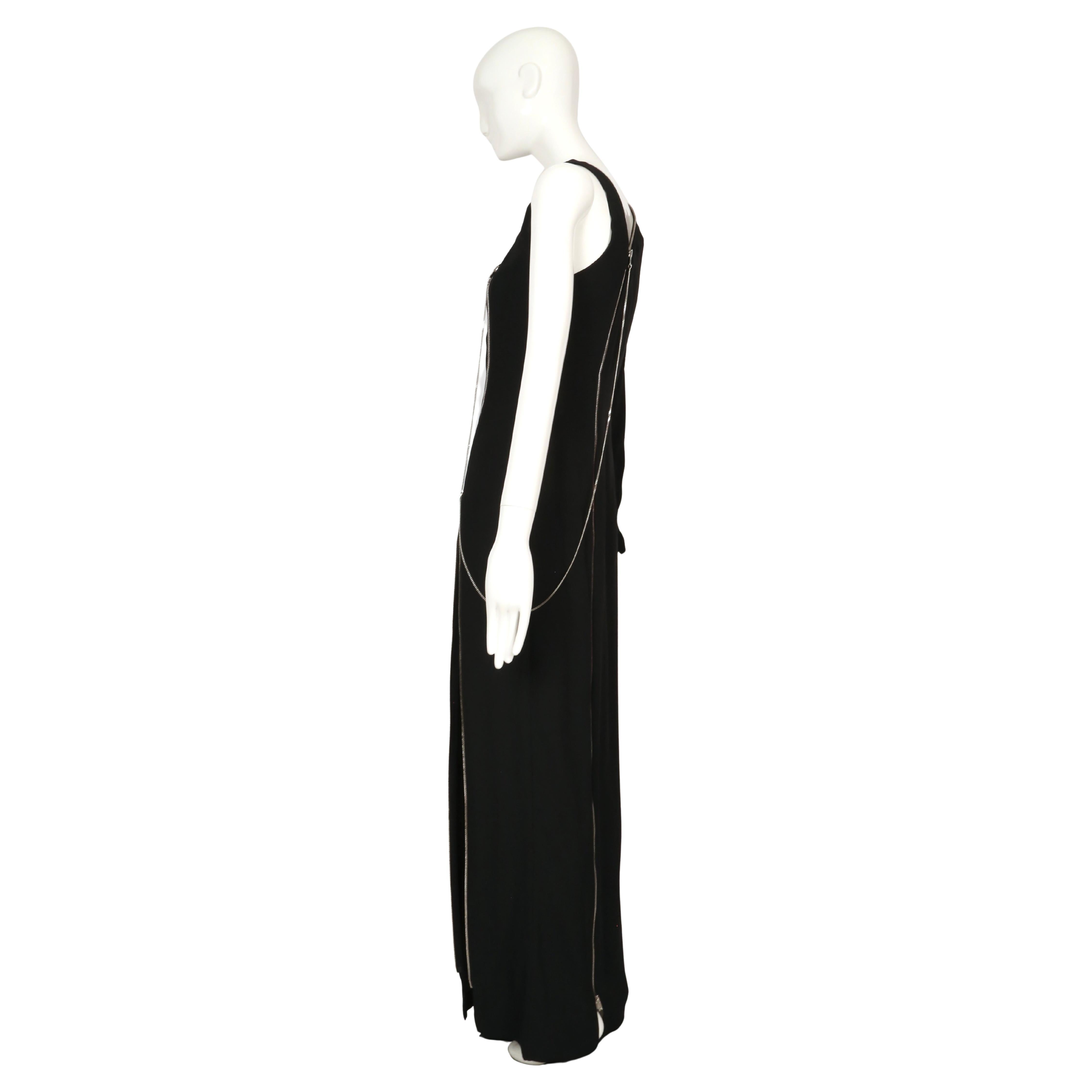 JEAN PAUL GAULTIER Robe à une manche en crêpe noir avec fermetures éclair - NEUVE AVEC ETIQUETTES en vente 6