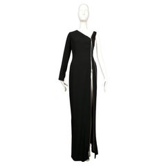 JEAN PAUL GAULTIER one sleeved black crepe dress with zippers - NEW WITH TAGS