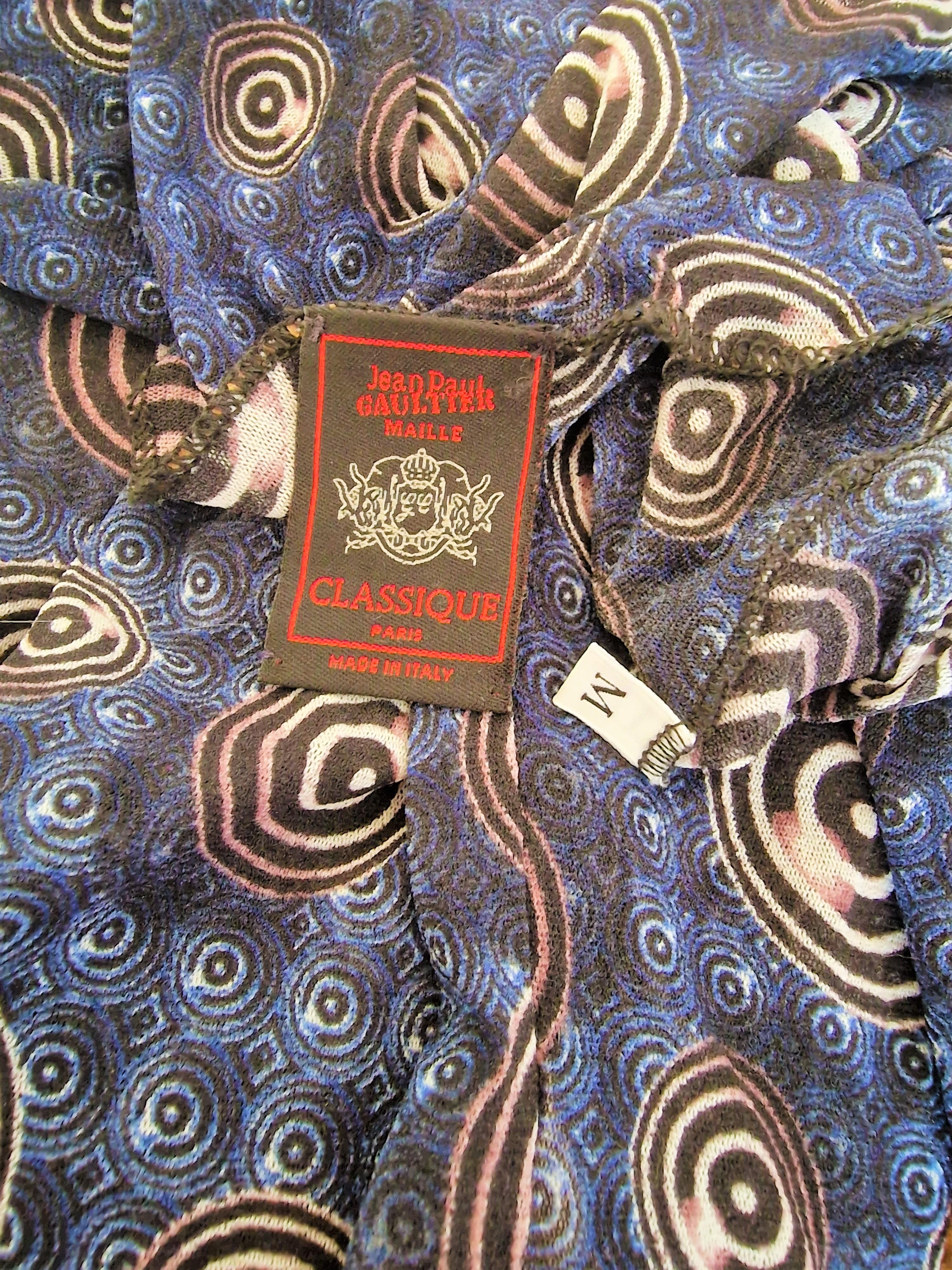 Jean Paul Gaultier Optische Illusion Bubble Psychedelic Vintage Tee T-shirt Top im Angebot 6
