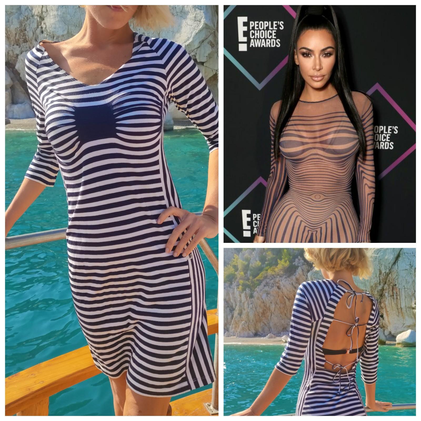Iconic Optical Illusion dress by Jean Paul Gaultier!

One of the most iconic Jean-Paul Gaultier prints, initially showed at Spring-Summer 1996 collection, Celebrities’ most prominent statement looks - from Janelle Monae to Kim Kardashian!
The